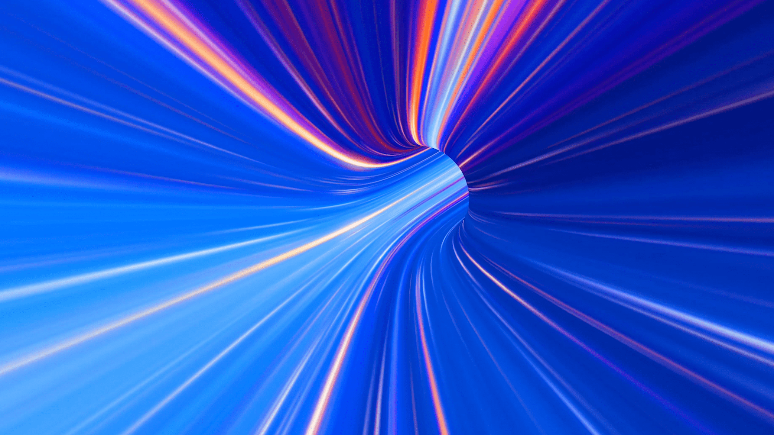 2560x1440 Download 2560x1440 Colorful Spectrum, Tunnel, Path, Timelapse Wallpaper for iMac 27 inch