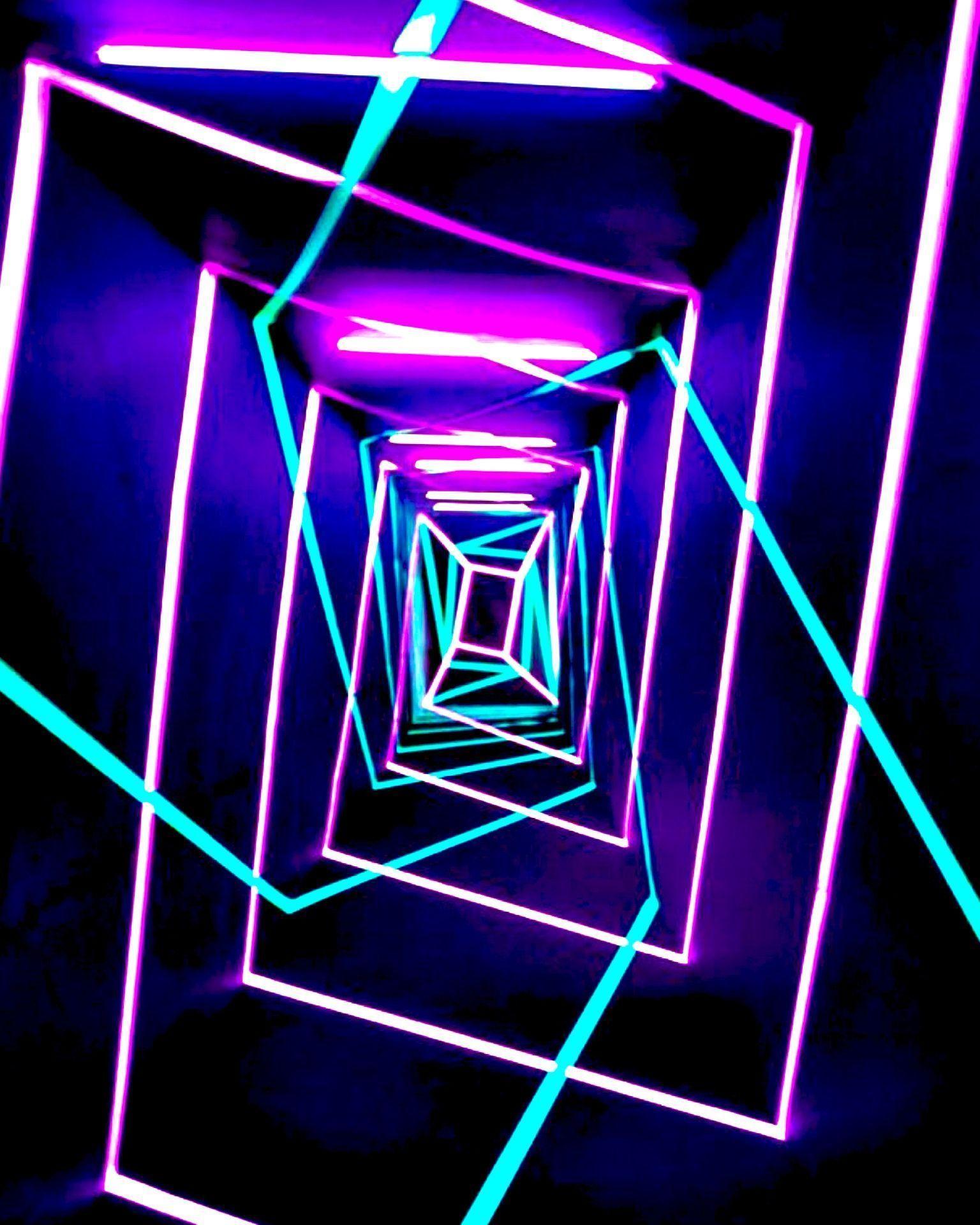 1536x1920 Neon Tunnel Wallpaper