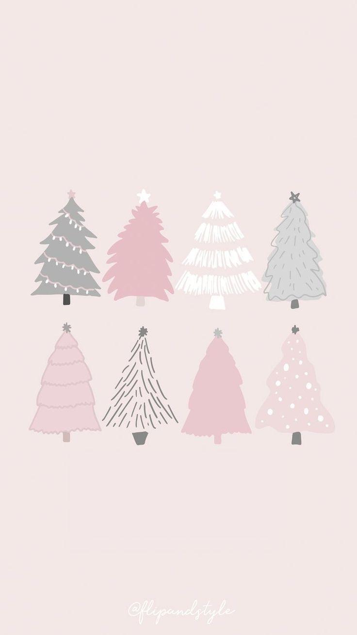 736x1308 Pastel Vintage Christmas Wallpaper iPhone