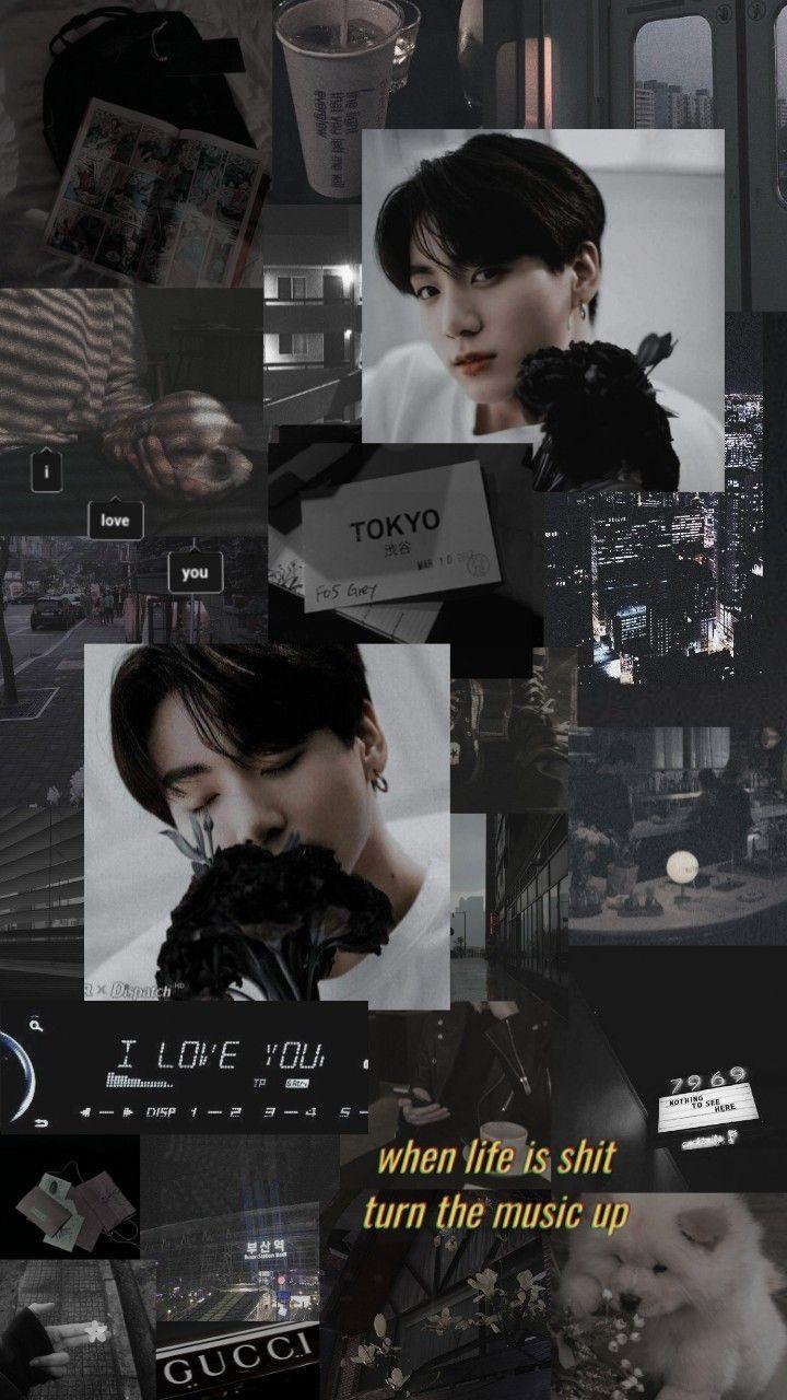 720x1280 jeon jungkook, bts dark screen background / dark wallpaper. Gambar kastil, Gambar, Wallpaper lucu
