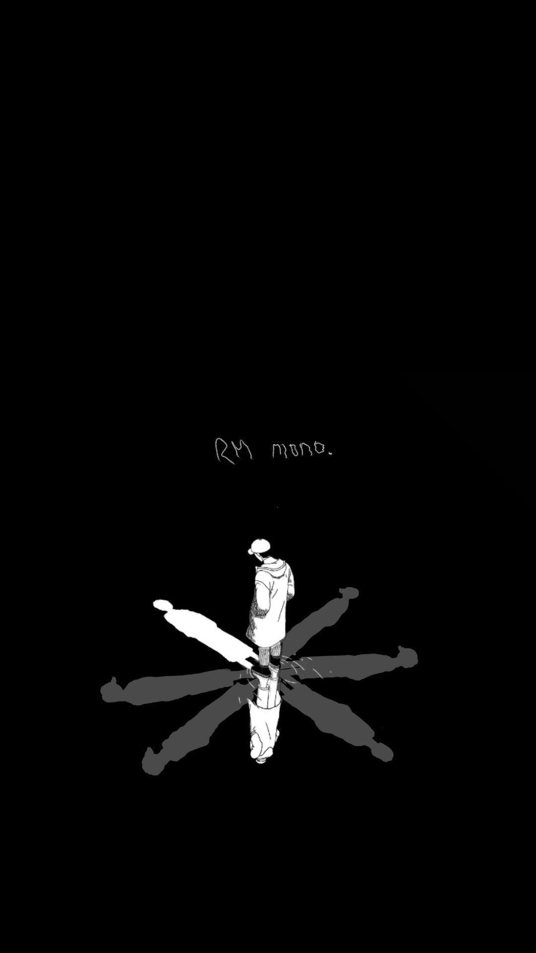 1080x1920 Black BTS Wallpaper