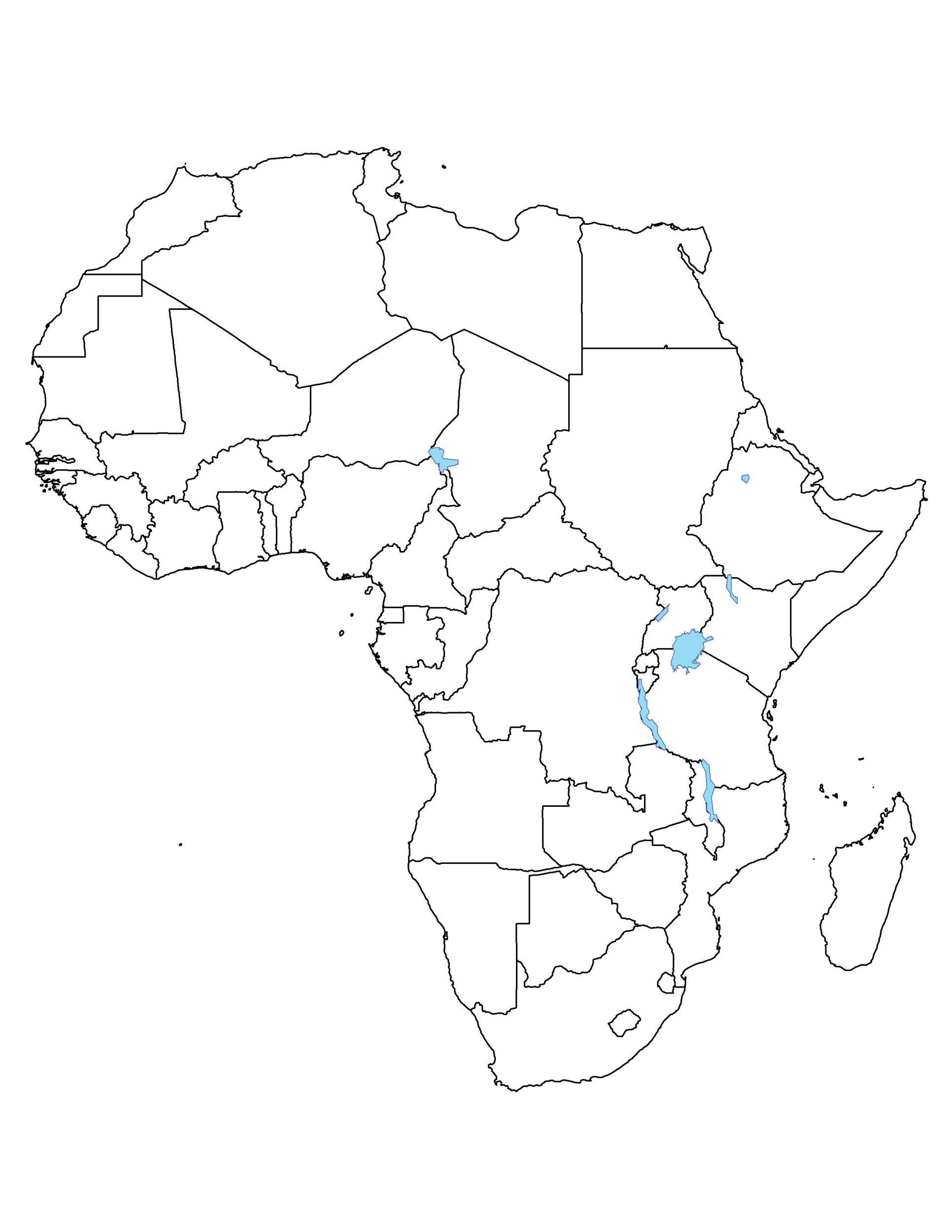 1932x2500 Blank Map of Africa. Large Outline Map of Africa
