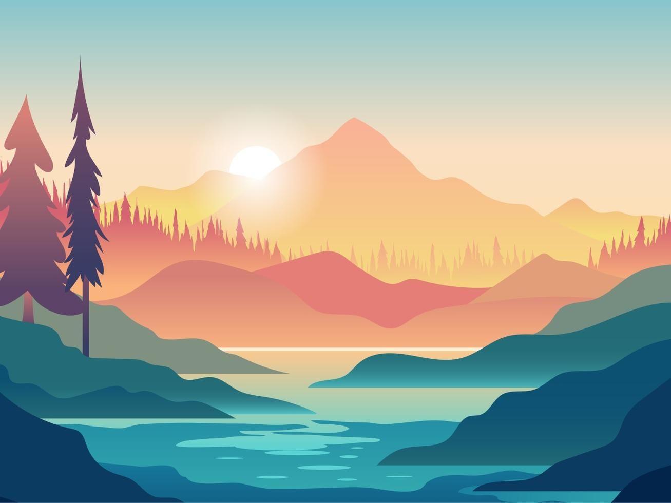 1307x980 Kayaking First Person View Illustration. Desktop wallpaper art, Art, Art wallpaper