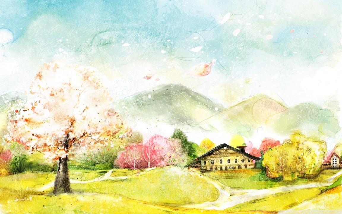 1152x720 Autumn Illustration Ultra HD Desktop Background Wallpaper for 4K UHD TV : Widescreen & UltraWide Desktop & Laptop
