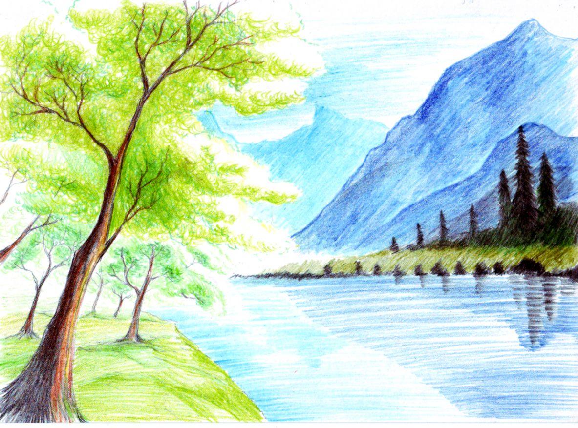1183x877 Nature Drawing HD Wallpaper