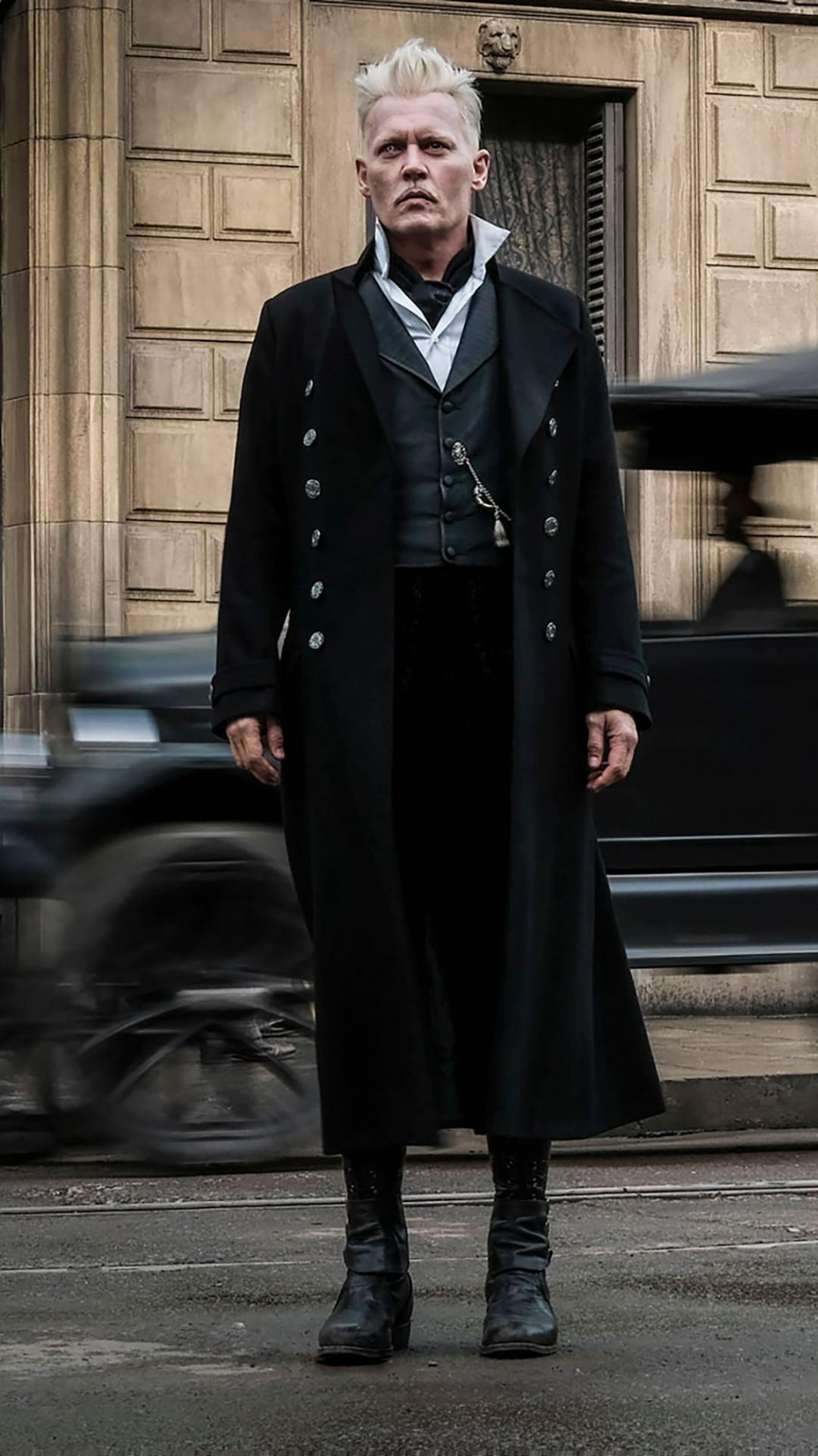 1080x1920 Wallpaper Fantastic Beasts: The Crimes Of Grindelwald, Johnny Depp, Poppy Corby Tuech, 4k, Movies