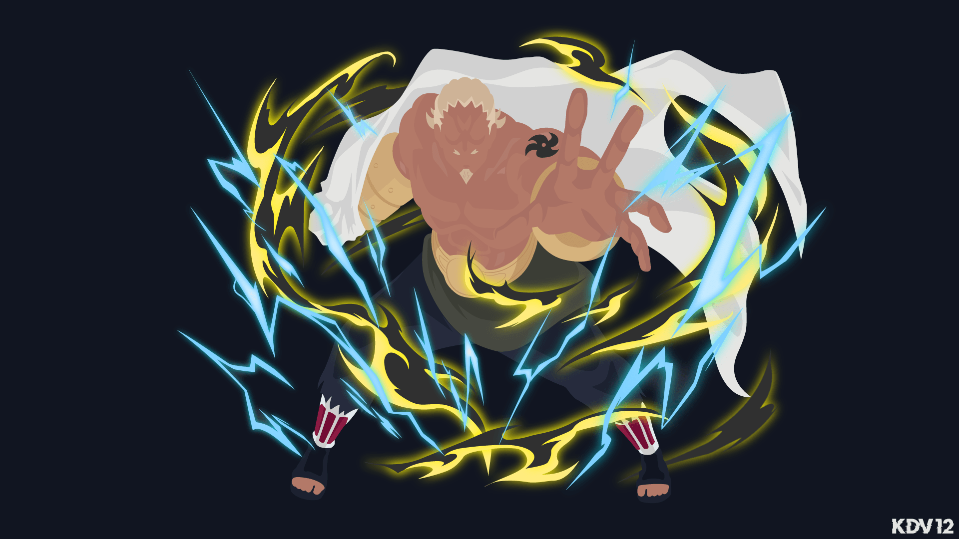 1920x1080 Ay (Fourth Raikage).. Made using Adobe Illustrator.. [Naruto Shippuden] (1920x1080)