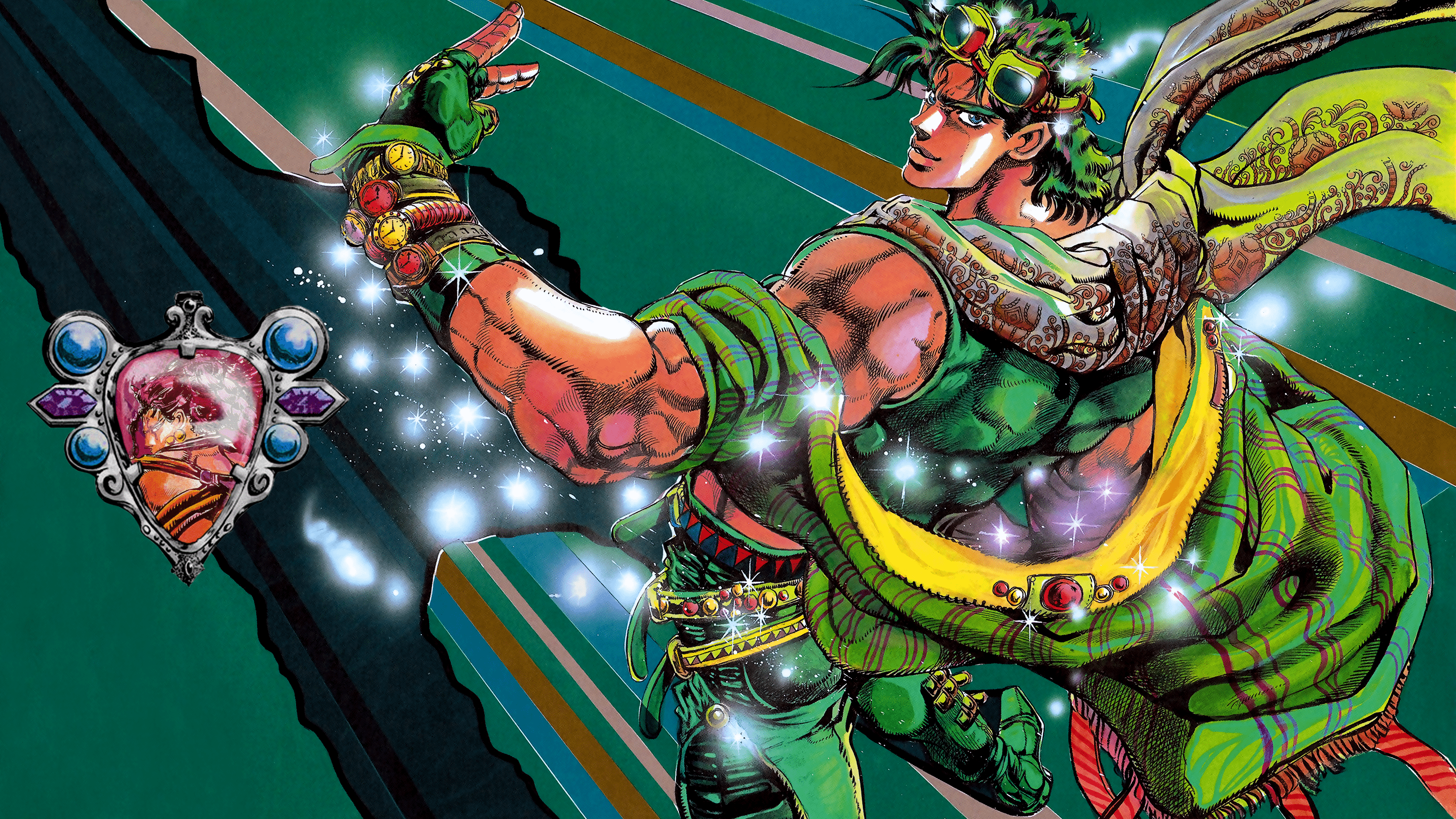 3058x1720 Posting a wallpaper a day until stone ocean is animated day 319: Battle Tendency