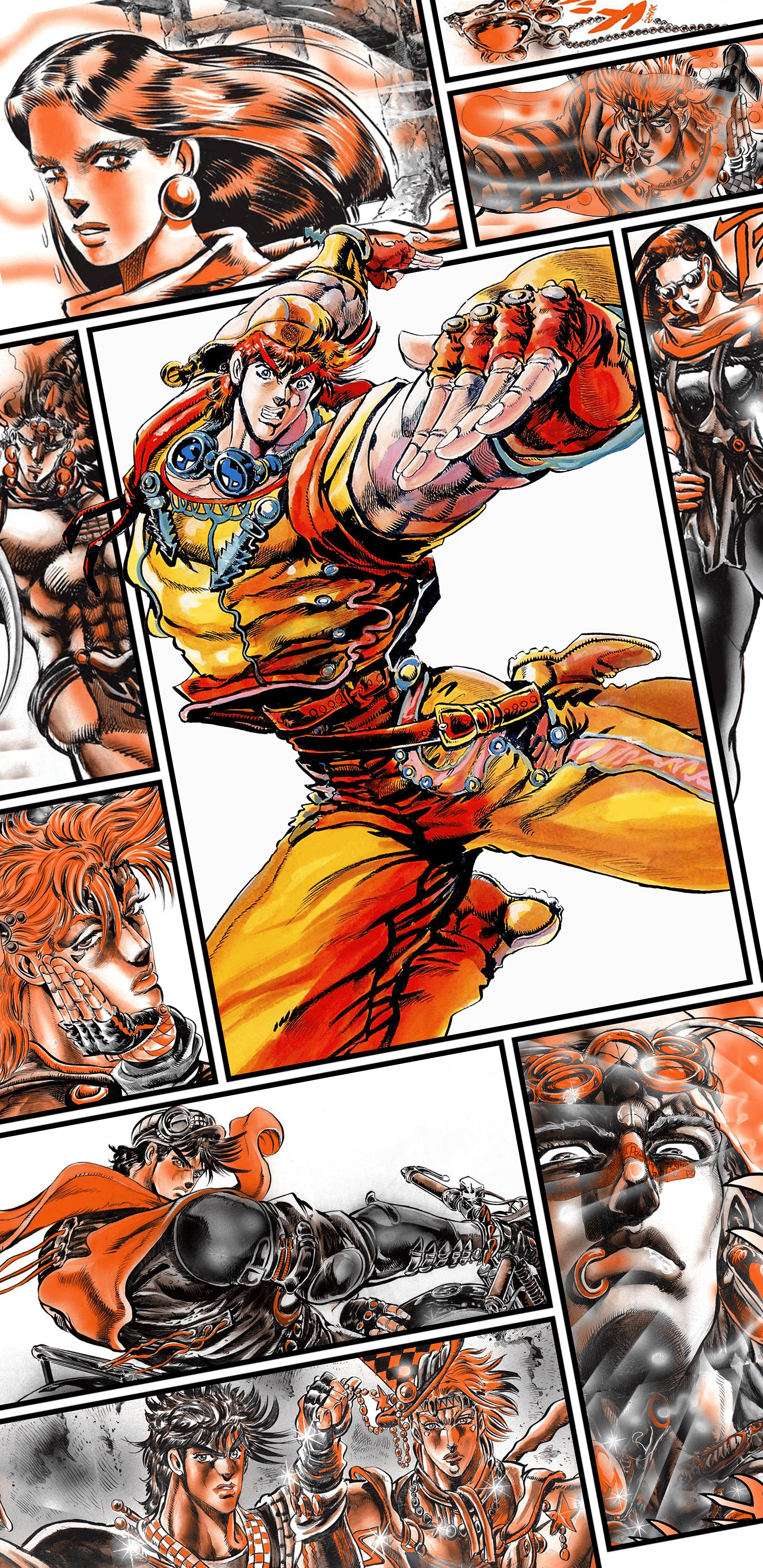 1932x3971 Posting a wallpaper a day until stone ocean is animated day 154: Battle Tendency