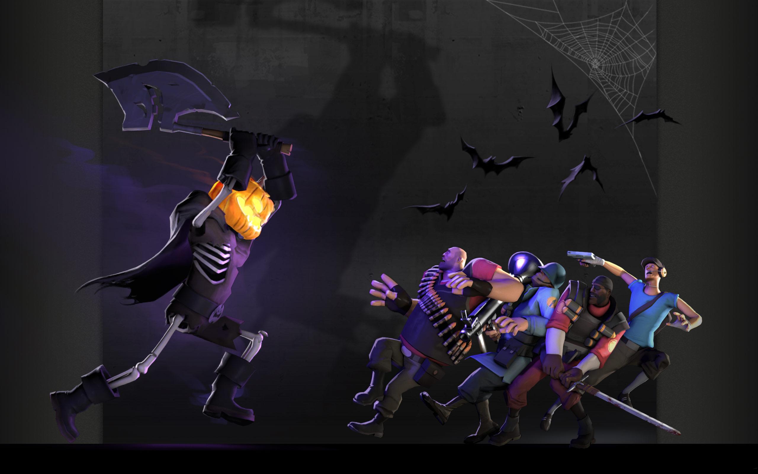 2560x1600 Heavy Tf2 Wallpaper Heavy Tf2 Halloween Scout Tf2 Fortress 2 Halloween HD Wallpaper