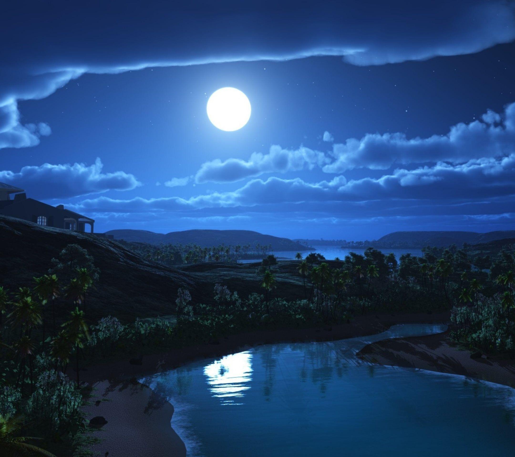 2160x1920 Good Night With Nature