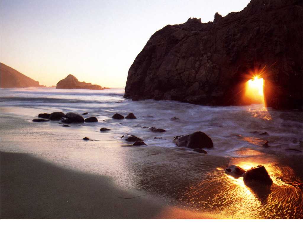 1024x768 California Beach Wallpaper