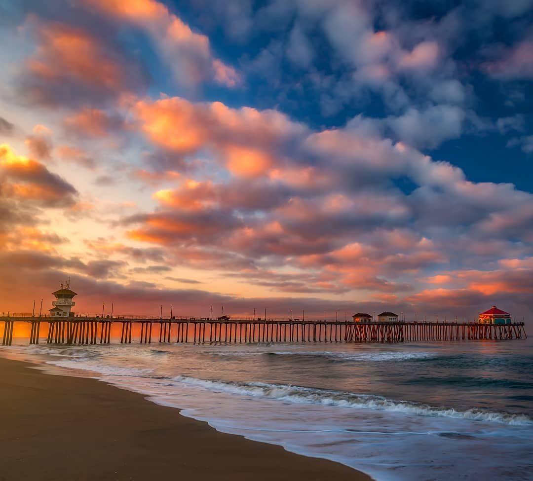 1080x975 Sunrise at Huntington Beach Pier, pretty great way to spend a morning!! #huntingtonbeachpier. Huntington beach pier, Huntington beach california, California beach