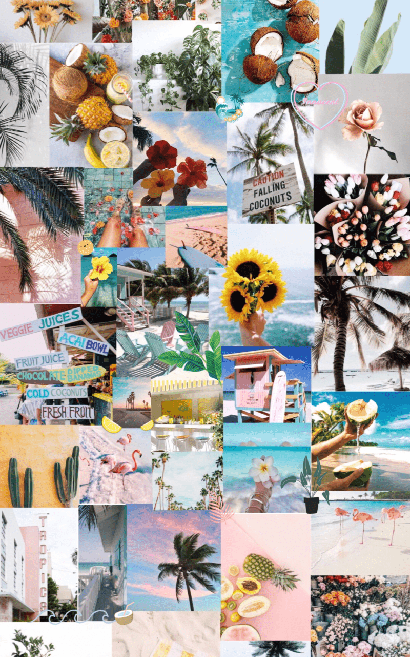 800x1280 Free download tropical aesthetic background iPhone wallpaper tumblr aesthetic [1073x1908] for your Desktop, Mobile & Tablet. Explore Collage For Summer Wallpaper. Collage For Summer Wallpaper, Collage Background, Photo Collage
