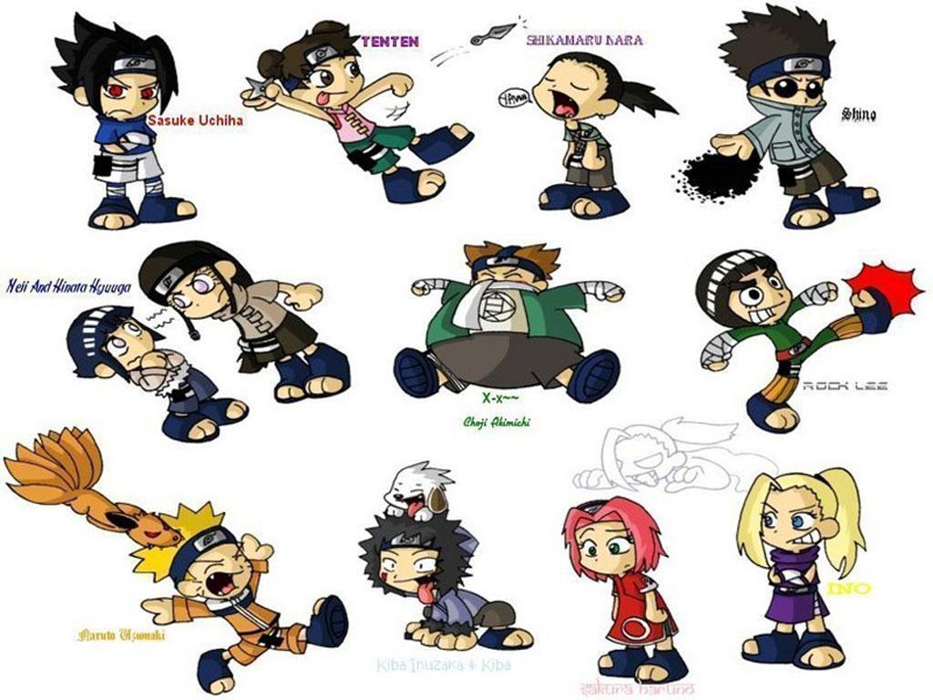 1024x768 Chibi Naruto X Hinata
