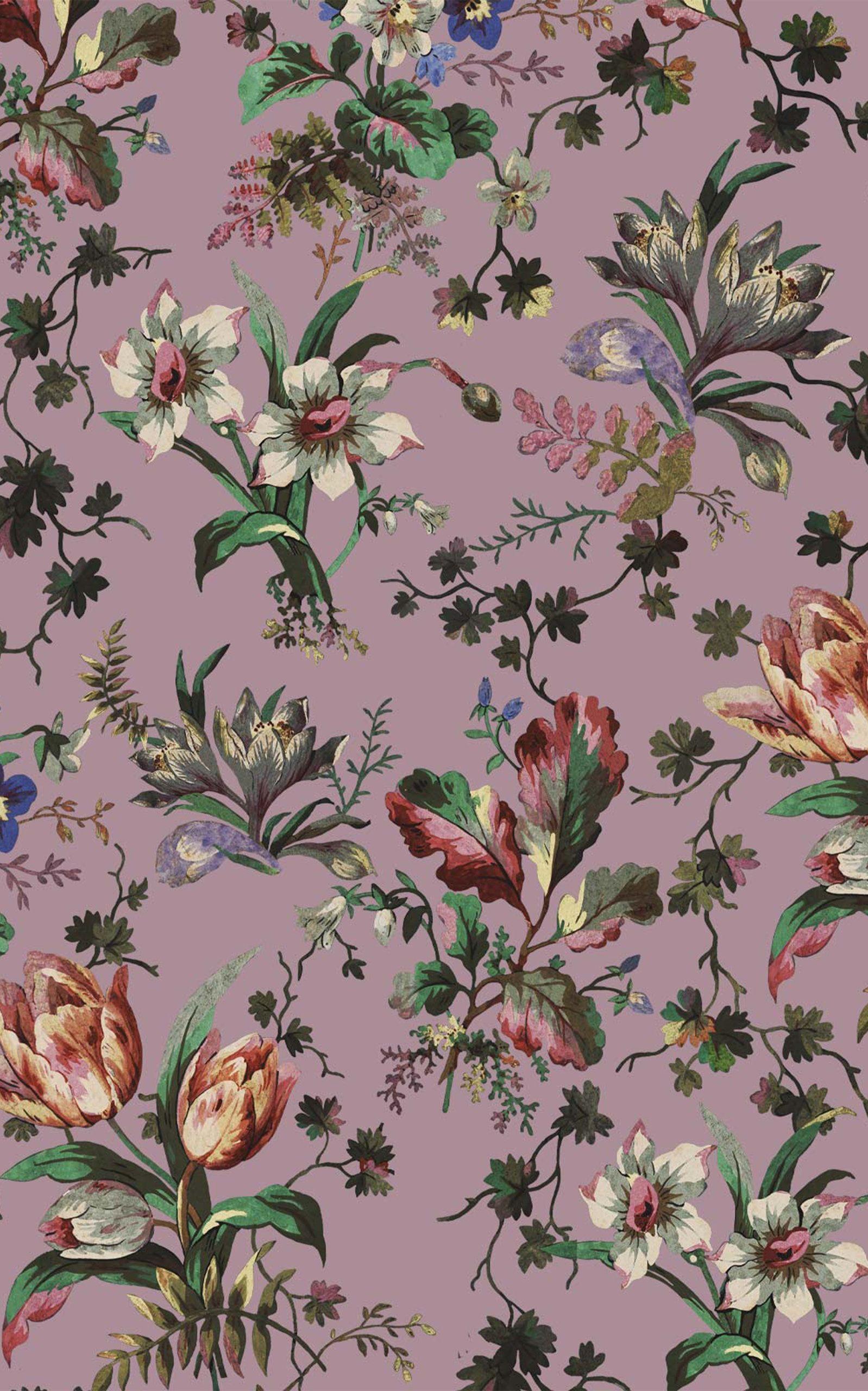 1598x2560 House of Hackney Tulipa Wallpaper. Victorian wallpaper, Sunflower wallpaper, Art wallpaper