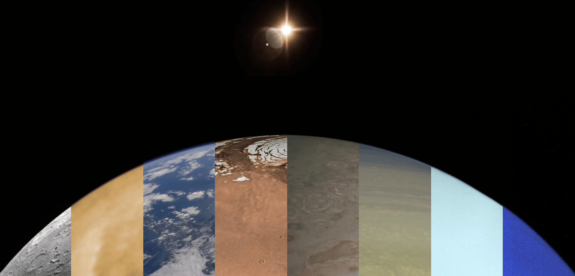 1910x918 I made a wallpaper for you guys. Every (real) planet in the Solar System