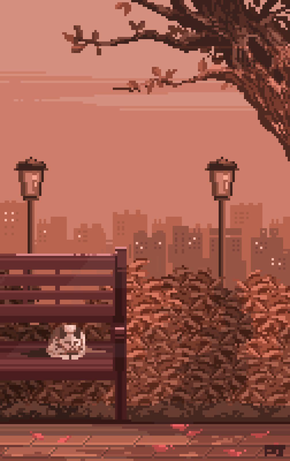 1008x1600 After Rain Artwork 19LA3. Pixel Art Landscape, Pixel Art, Art Wallpaper