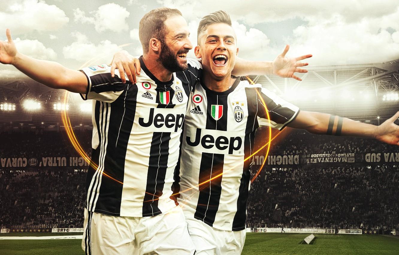 1332x850 Wallpaper wallpaper, sport, stadium, football, Gonzalo Higuain, Juventus, players, Paulo Dybala image for desktop, section спорт