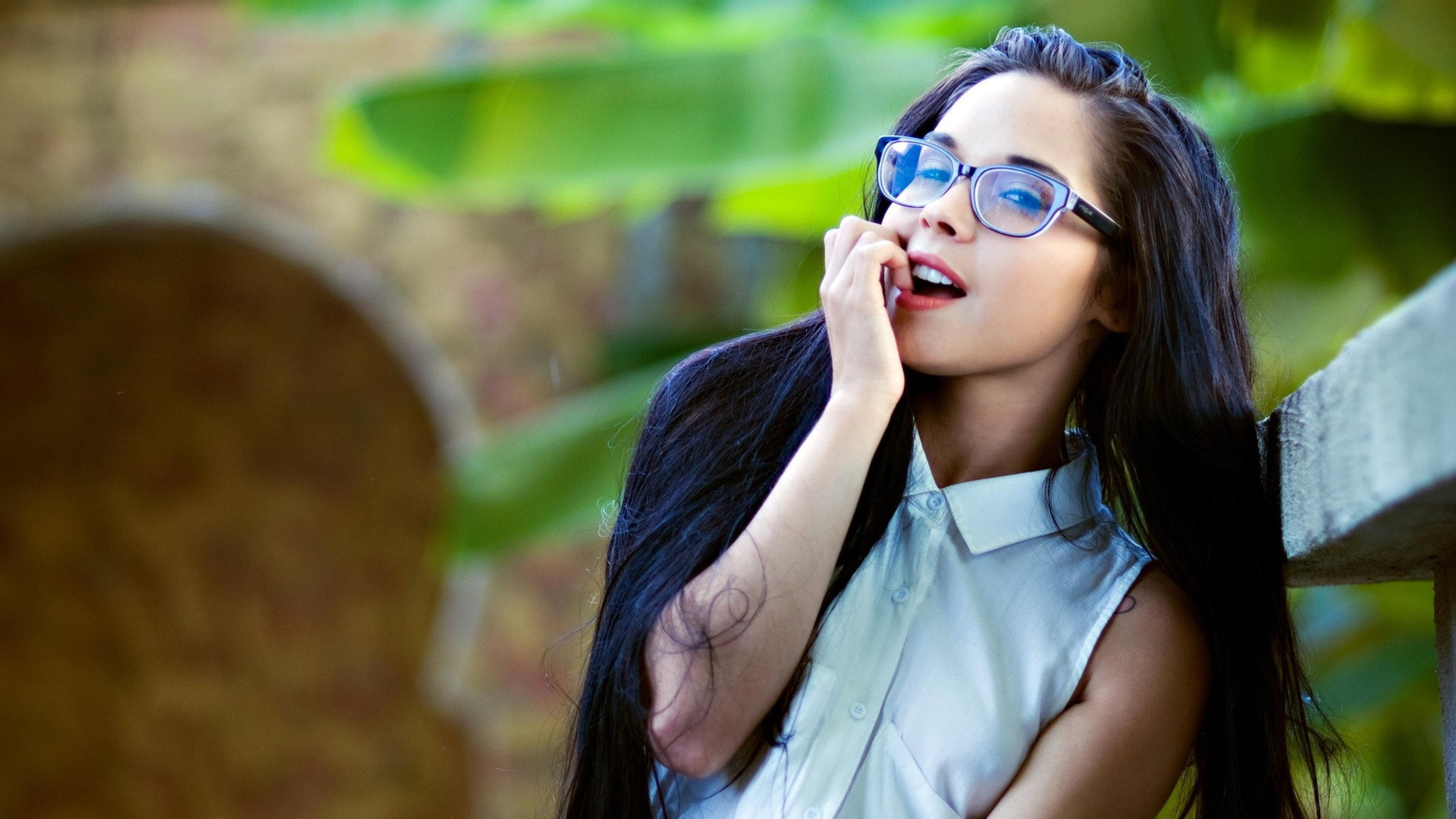 3840x2160 Free download Download Wallpaper 3840x2160 girl glasses hair thoughtful 4K Ultra [3840x2160] for your Desktop, Mobile & Tablet. Explore 4K Wallpaper Women. Beautiful 4K Wallpaper, 4K Pattern Wallpaper, 4K