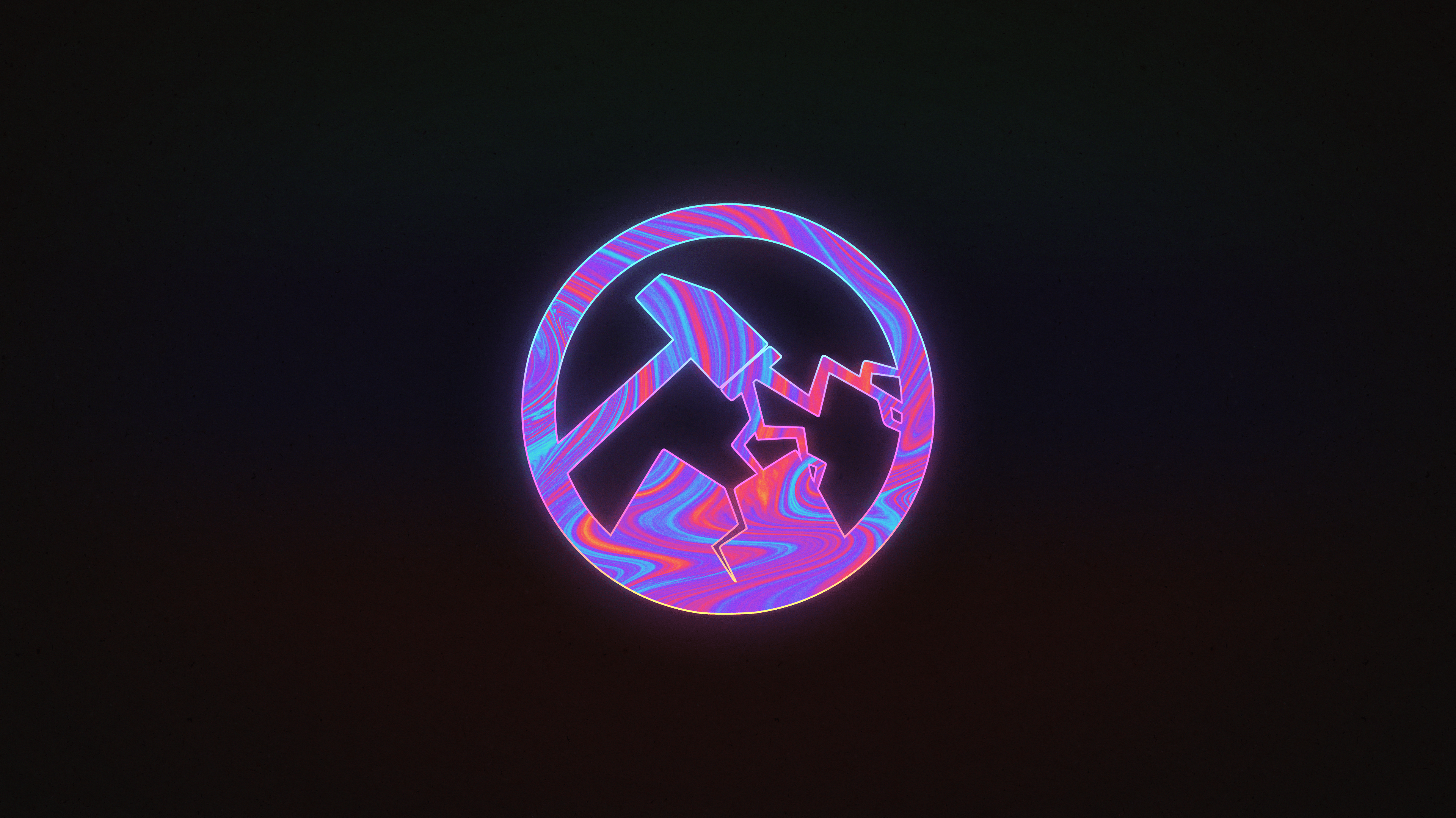3840x2160 Ink Liquid Neon The Broken Church Wallpaper [3840 x 2160]