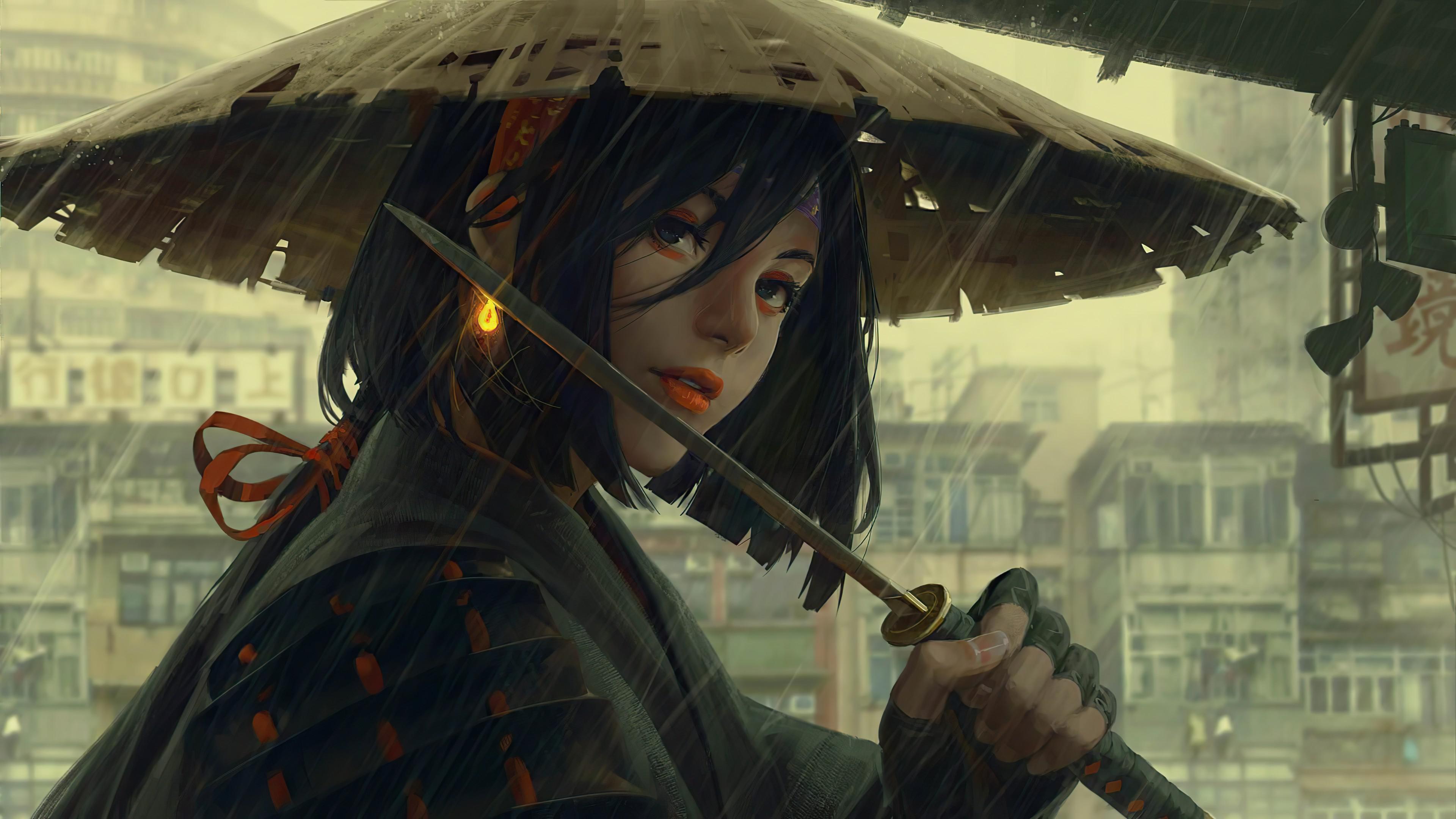 3840x2160 Samurai Girl 4k GUWEIZ [3840x2160]