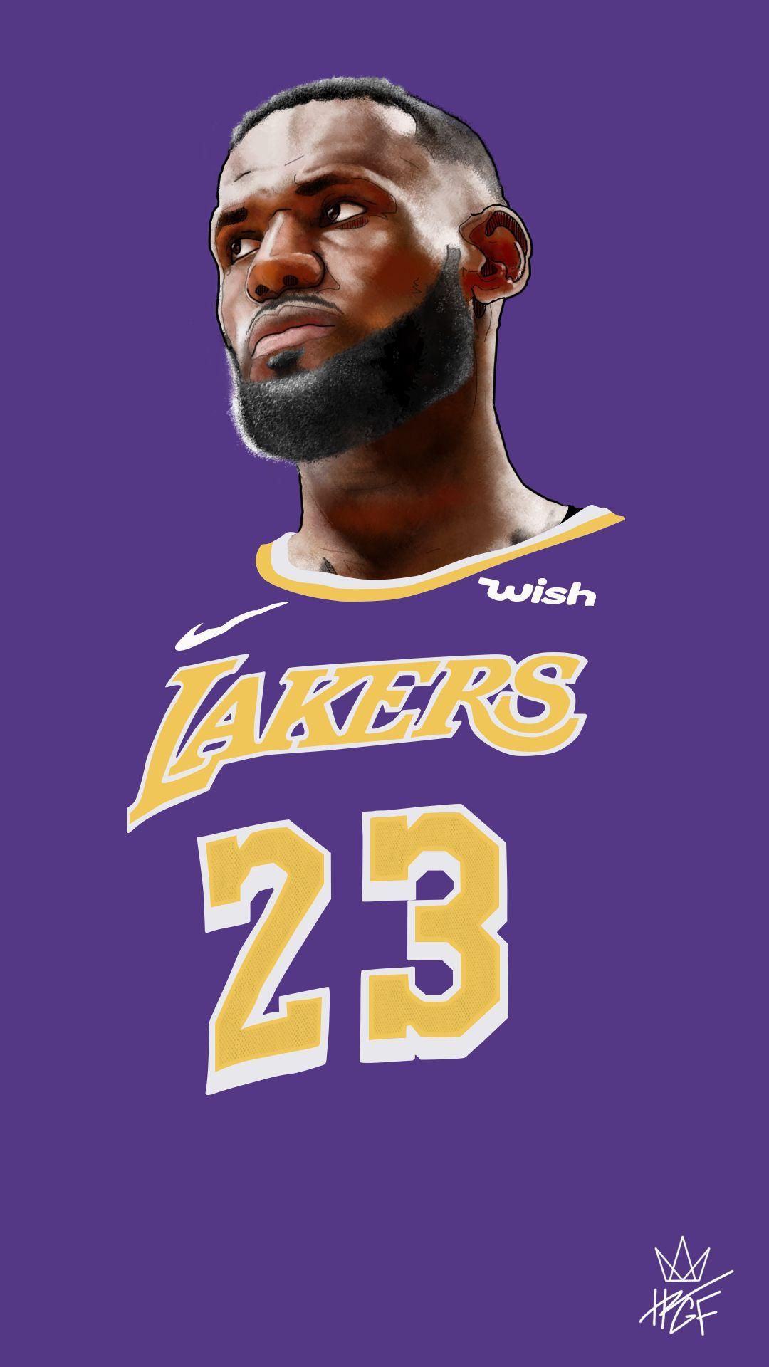 1080x1920 Lakers Jersey Wallpaper