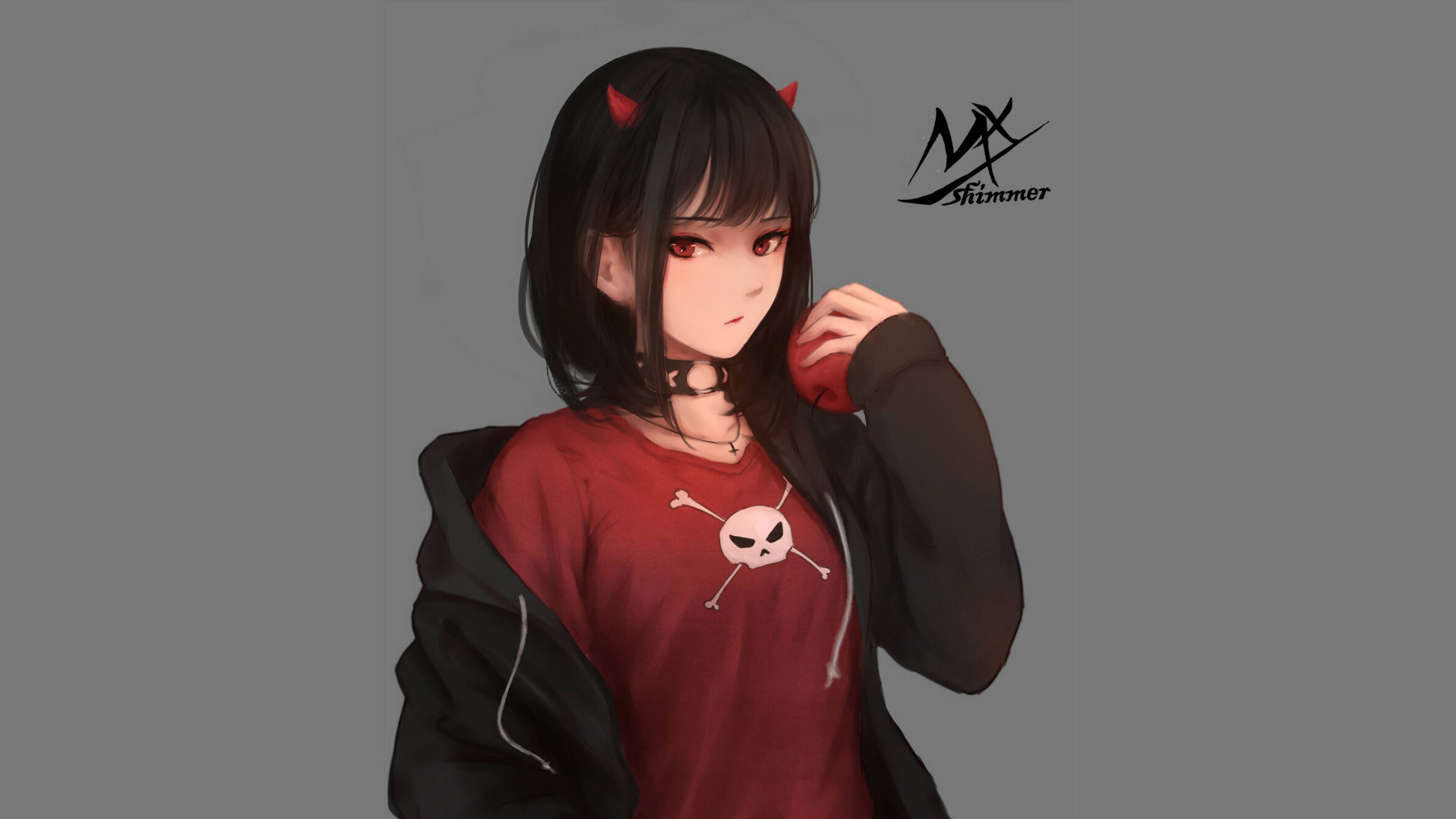 3840x2160 Devil Anime Girl Art 4K Wallpaper, HD Anime 4K Wallpaper