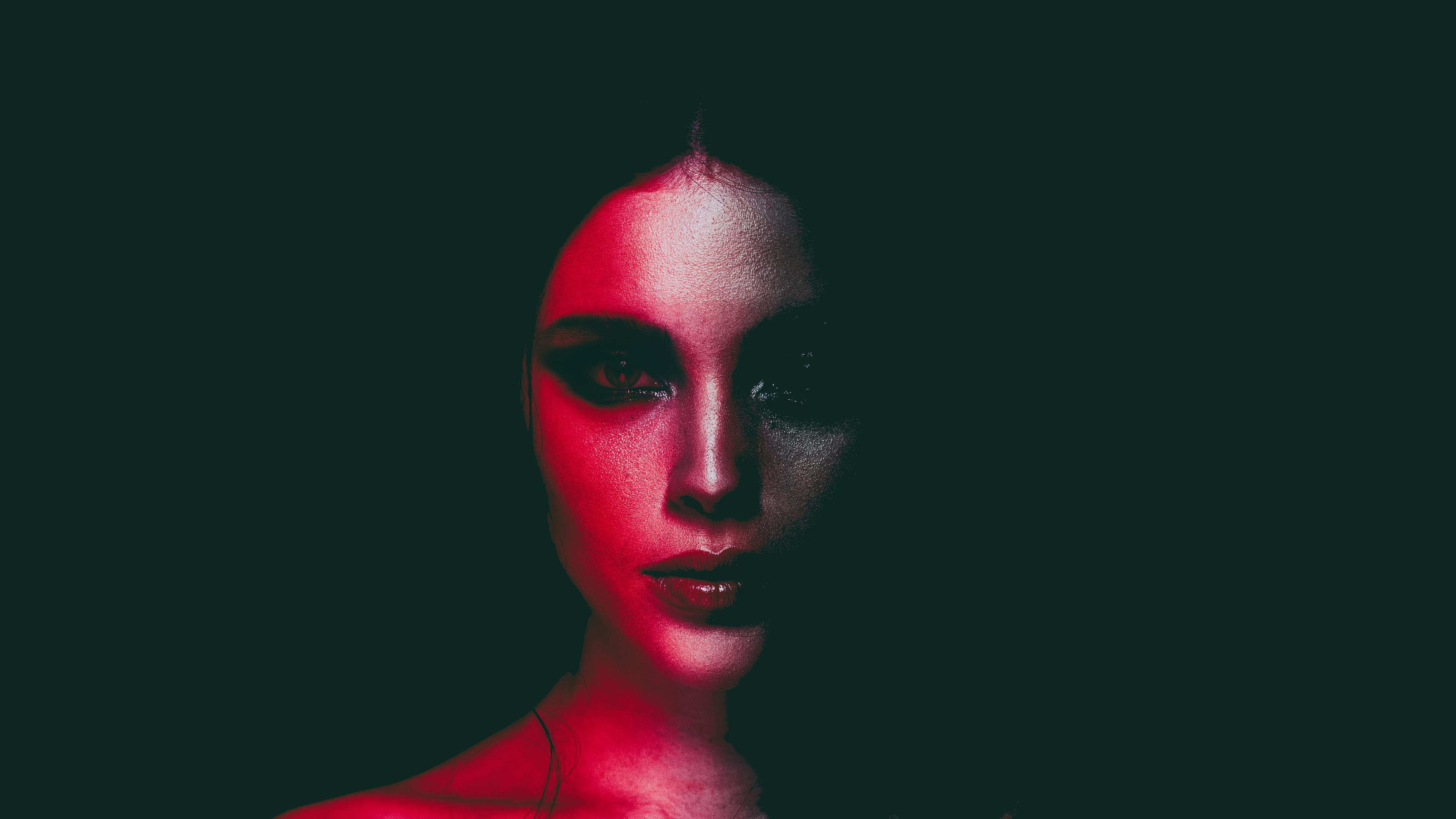 3840x2160 Girl, Woman, Portrait, Dark, Make Up, Wallpaper Portrait Wallpaper 4k Girl