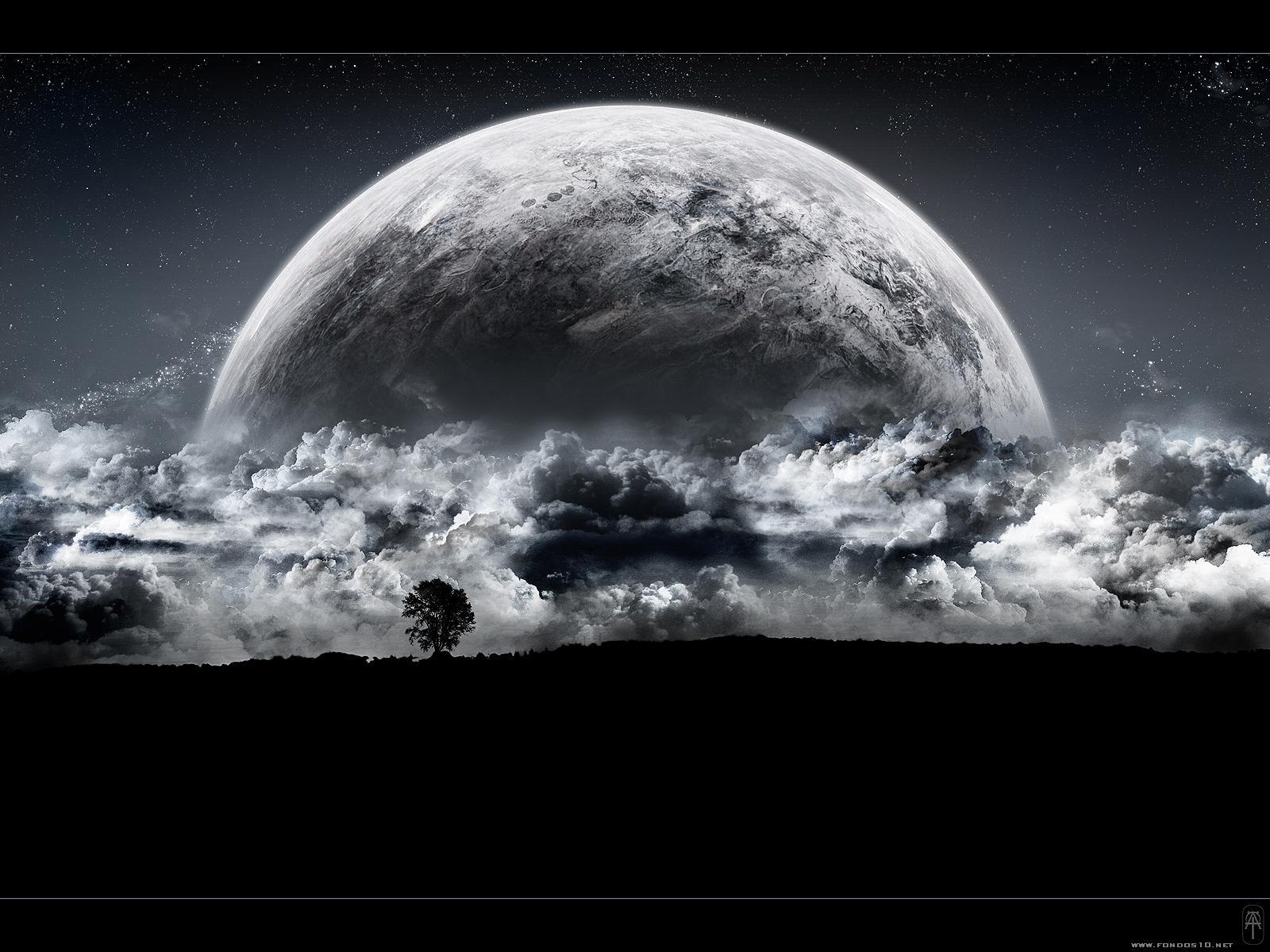 1600x1200 Dark Moon Wallpaper