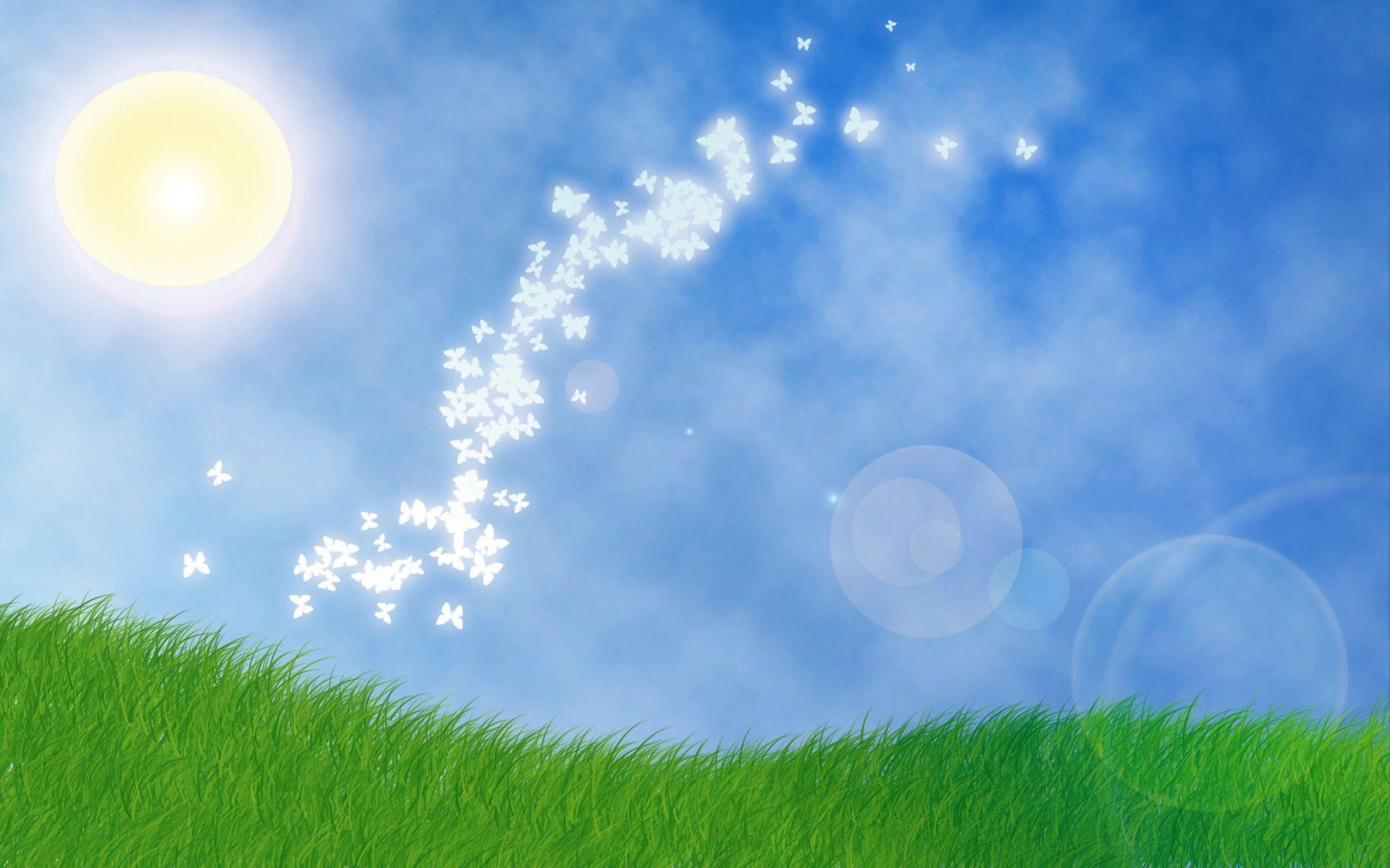 1920x1200 Anime Sunny Day Wallpaper