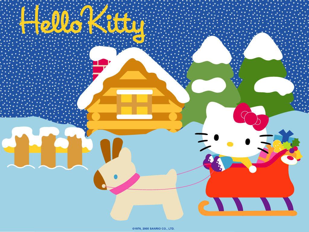 1024x768 Hello Kitty Christmas Wallpaper Wallpaper Collection