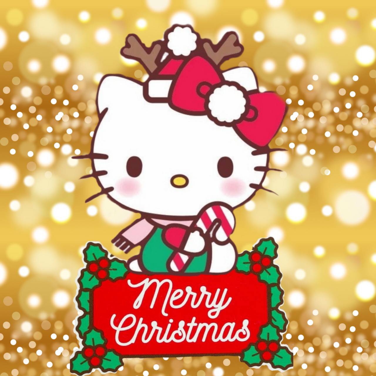 1280x1280 hello kitty xmas wallpaper