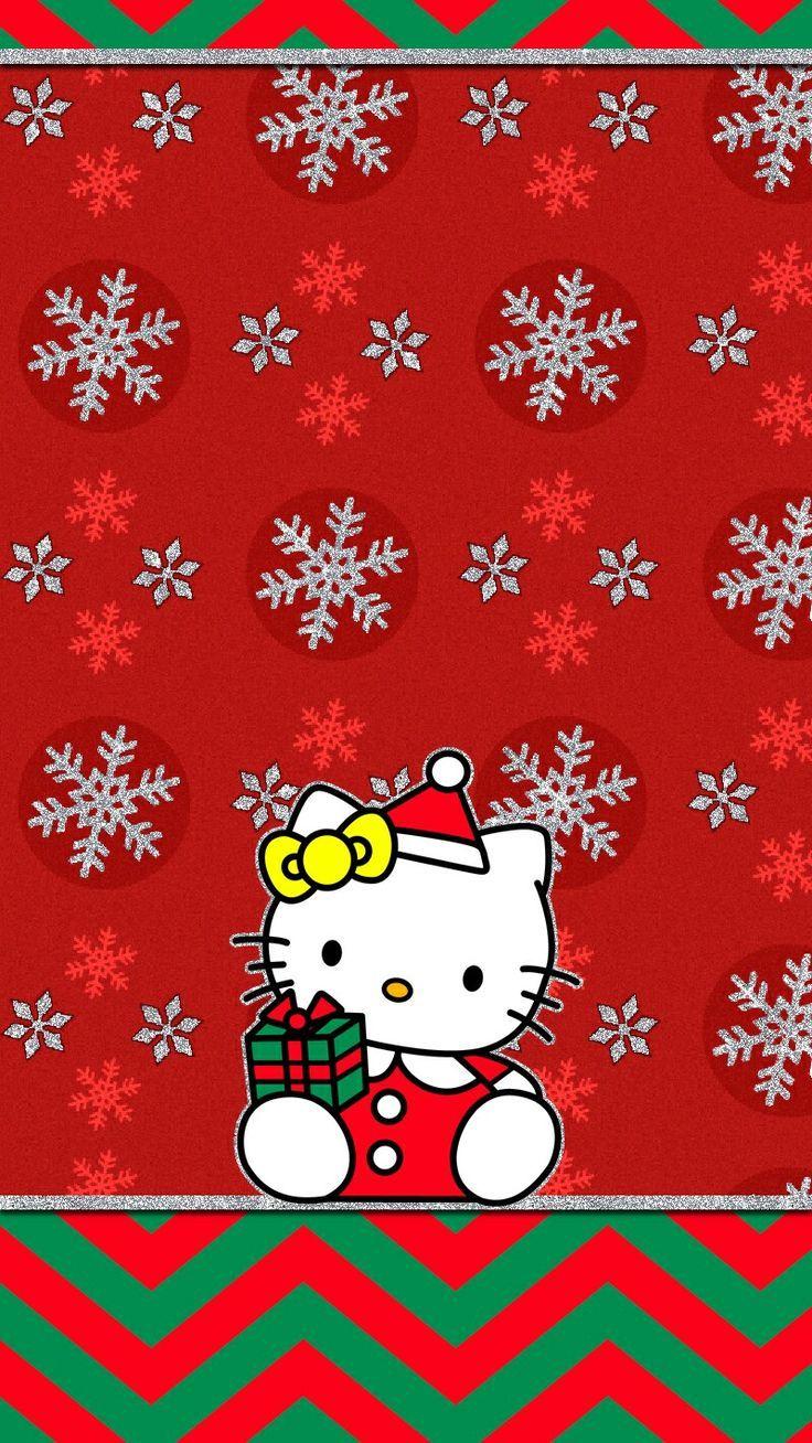 736x1308 Christmas Hello Kitty Wallpaper