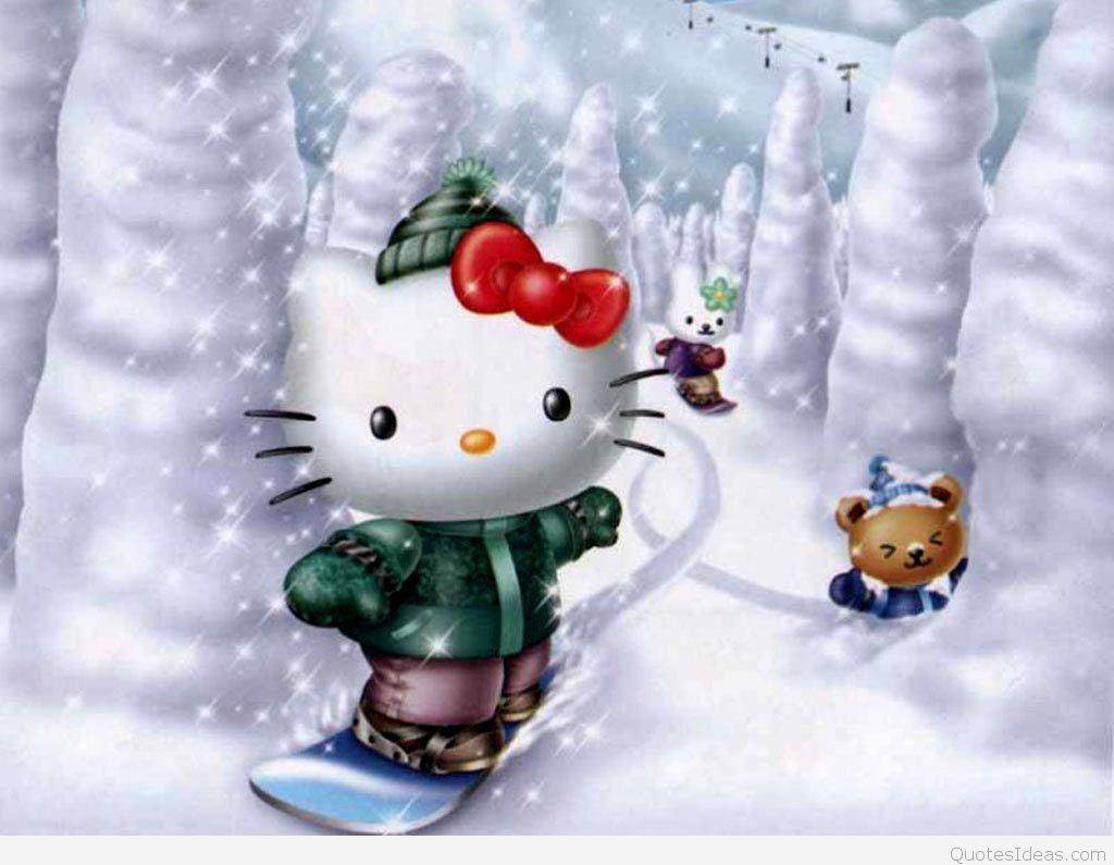 1024x795 Hello Chrsitmas & Hello kitty Sayings wallpaper