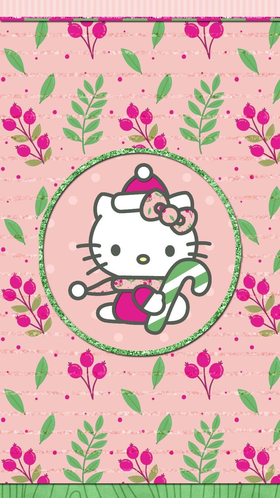 900x1600 Wallpaper Hello Kitty Navidad