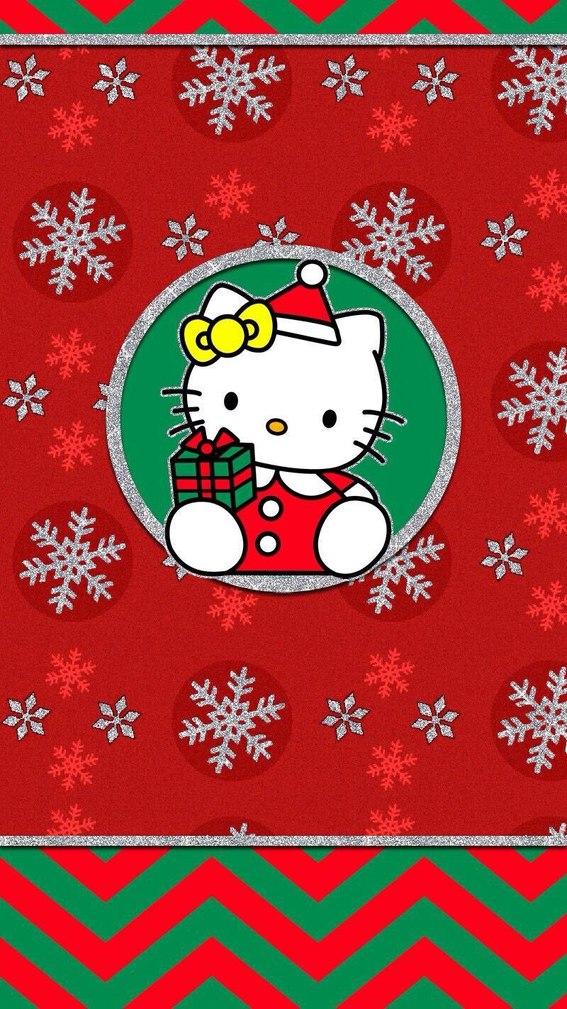 800x1422 Hello Kitty Christmas Wallpaper Desktop