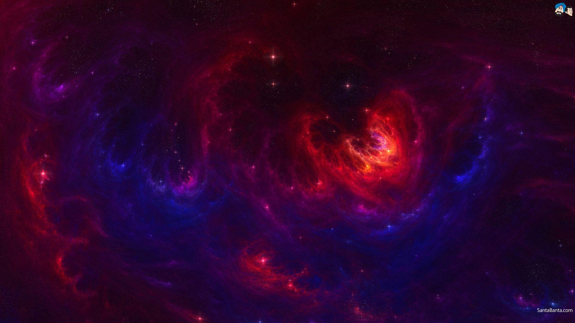 1920x1080 Red Space Full HD Wallpaper