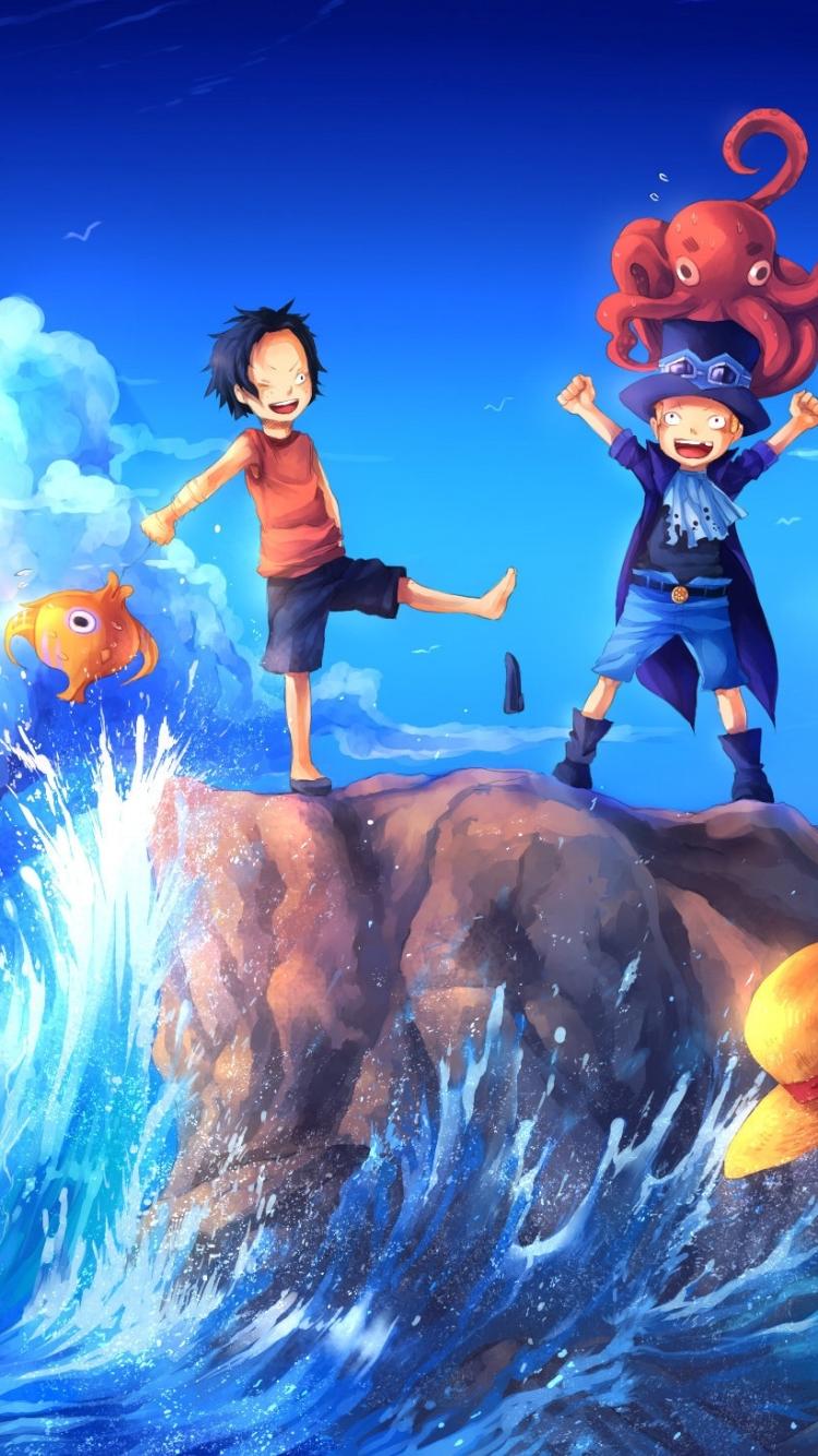 750x1334 Luffy Ace Sabo Wallpaper iPhone