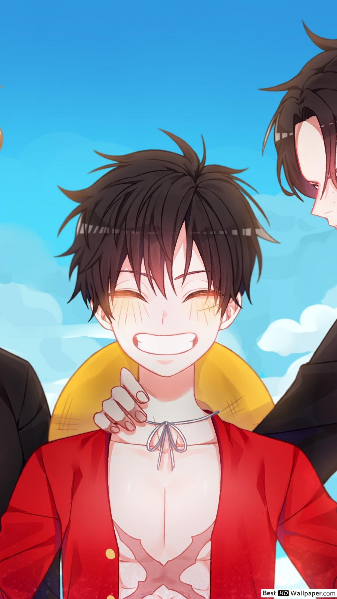 1080x1920 One Piece, Monkey D. Luffy & Portgas D. Ace HD wallpaper download