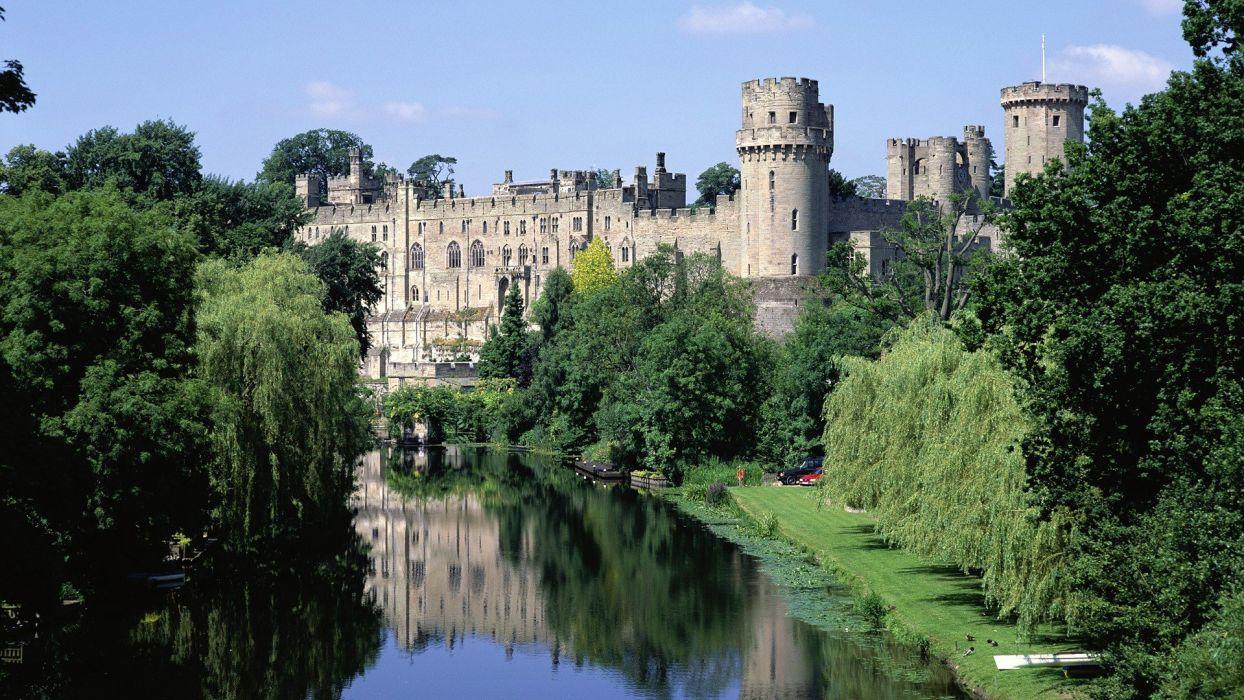 1244x700 Landscapes trees England Warwick castle wallpaperx1080