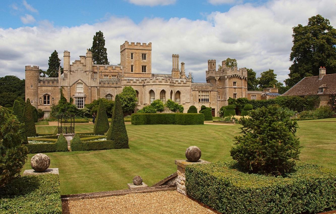 1332x850 Wallpaper trees, castle, England, garden, architecture, England, Castle Elton Hall, Elton, Elton Hall, Elton image for desktop, section пейзажи