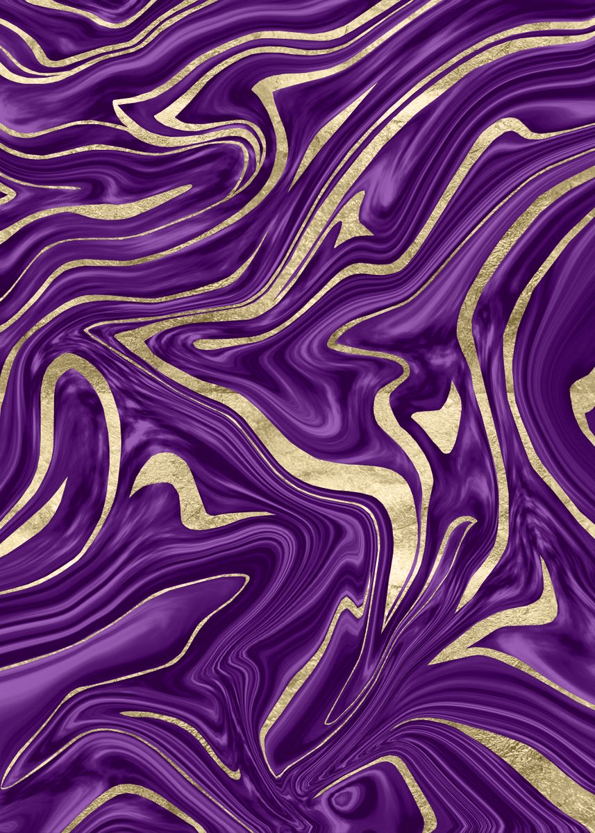 Purple Gold Marble Wallpaper
