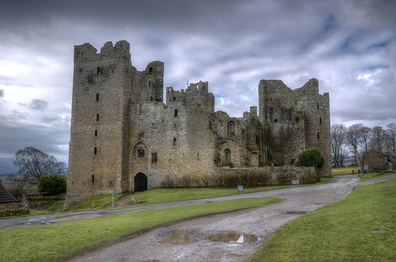 1280x849 Picture England Castle Bolton Castles Ruins Cities