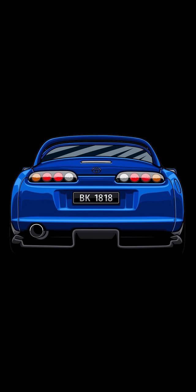 640x1280 Toyota Supra Blue wallpaper