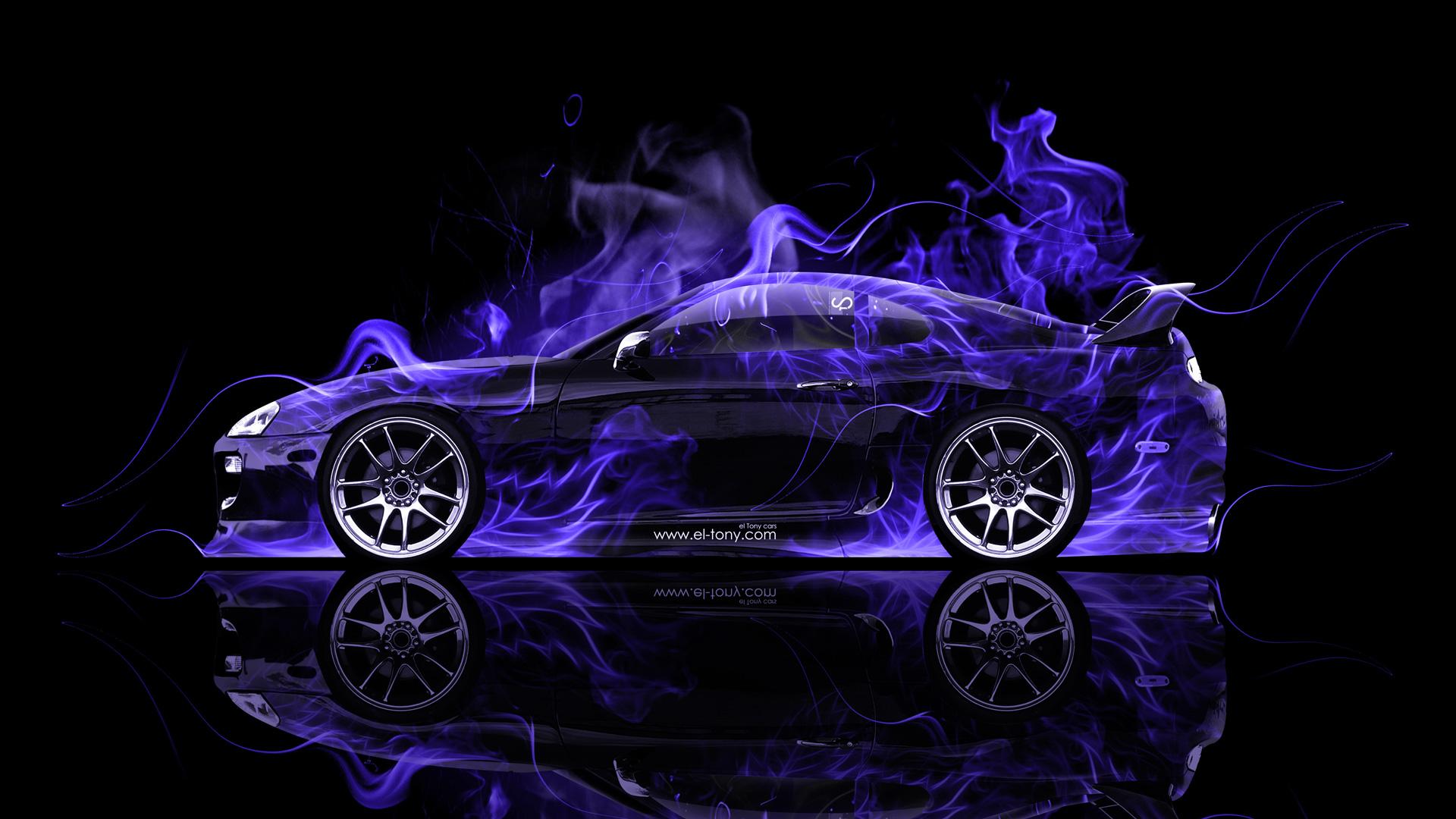 1920x1080 Toyota Supra JDM Side Fire Abstract Car 2014 el Tony