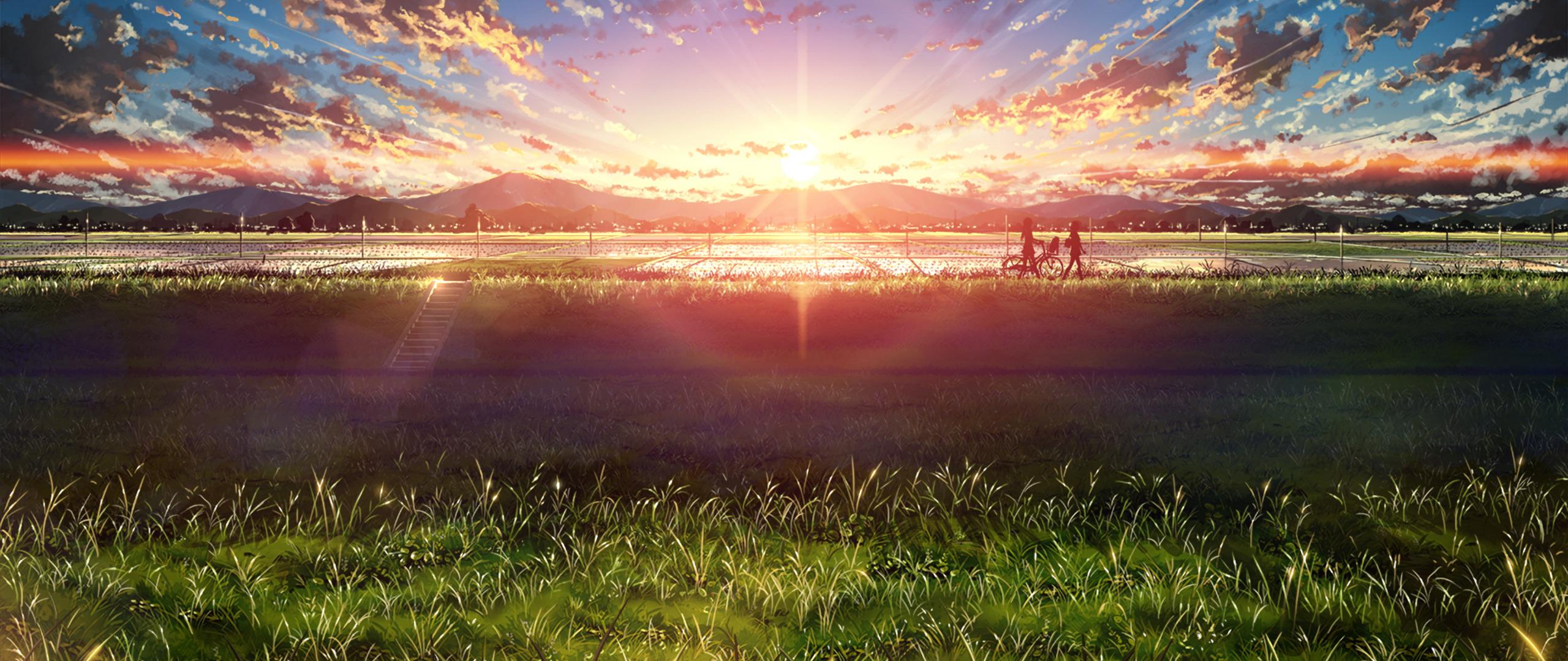 2560x1080 ultra wide, Japan, Anime, Sky, Sunlight Wallpaper HD / Desktop and Mobile Background