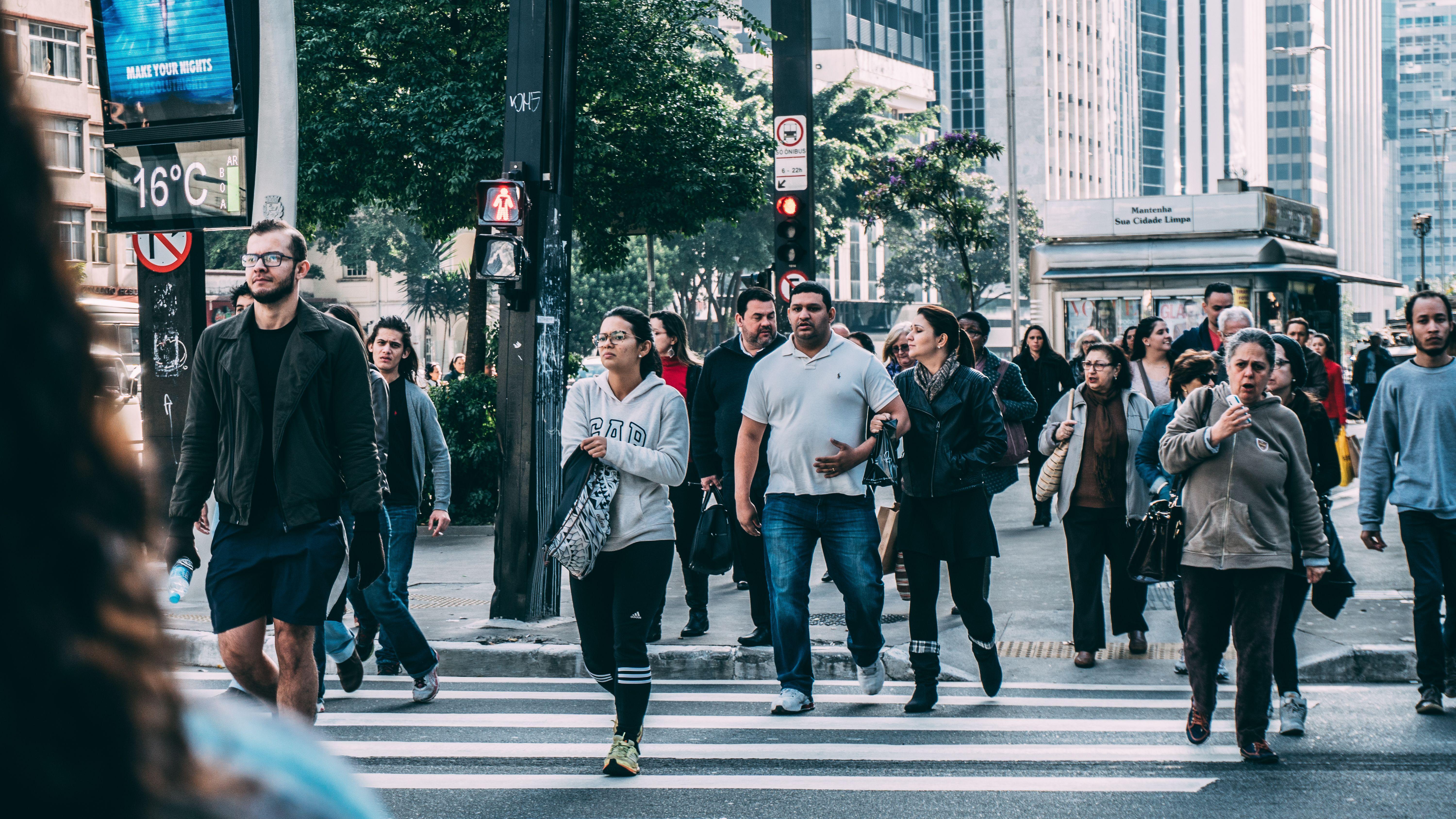 6000x3376 People Walking Wallpaper
