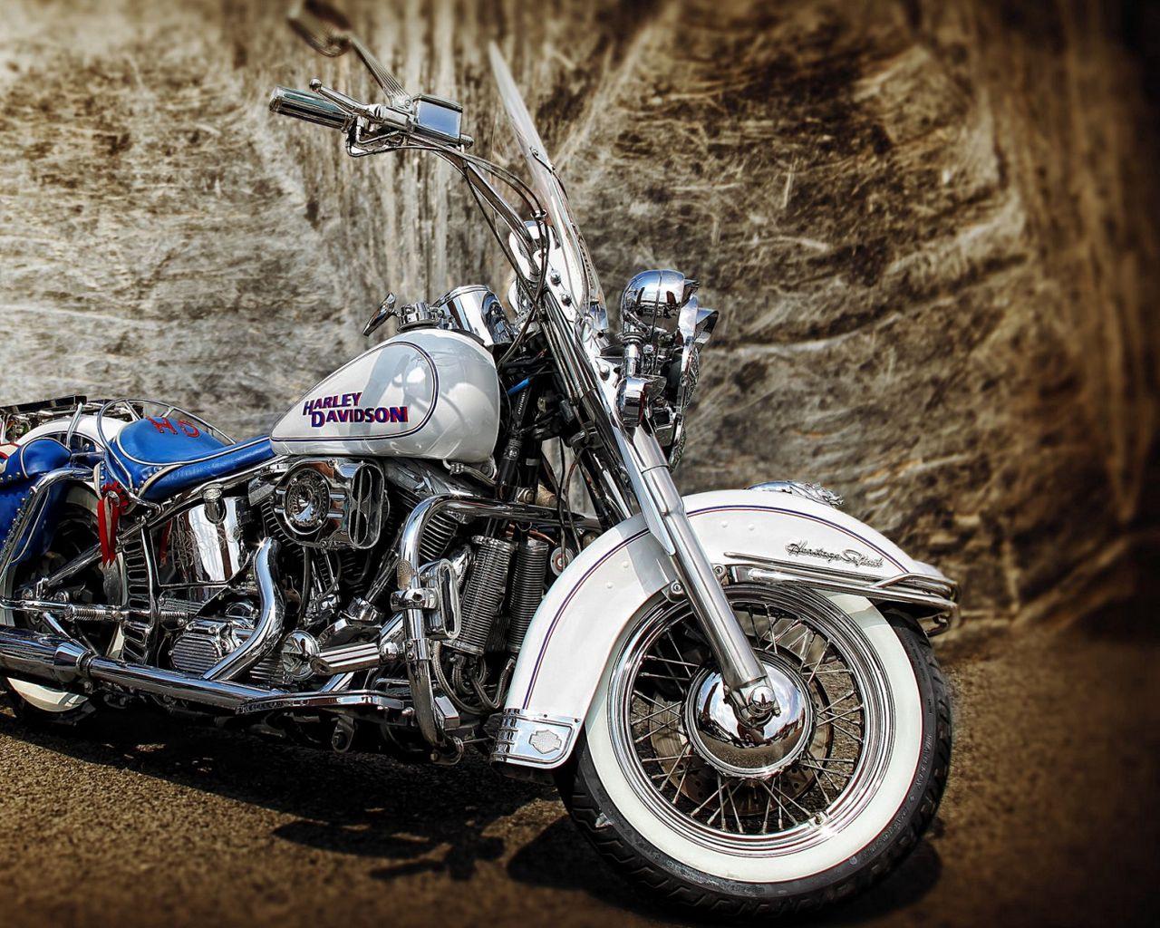 1280x1024 Download Wallpaper 1280x1024 Harley Davidson, Hdr, Motorcycle Standard 5:4 HD Background