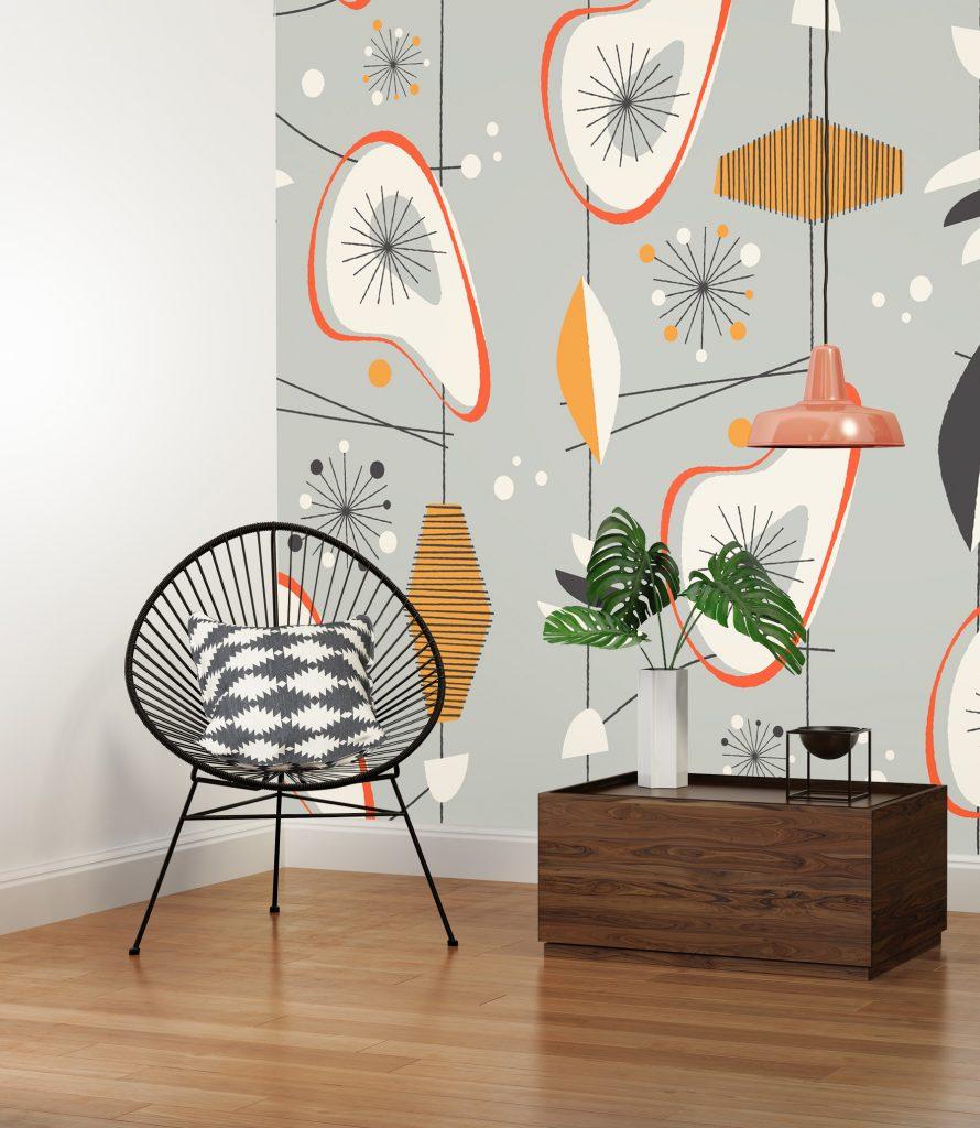 890x1024 Stuck On You: Mid Century Modern Wallpaper Picks